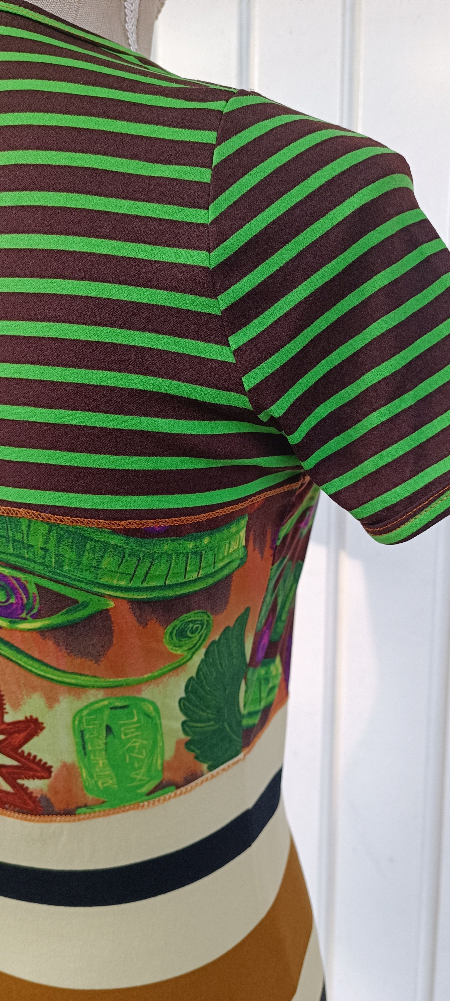 Jean Paul Gaultier 90's - Egyptian hieroglyphics-inspired motifs top Size M / US 6-8 / IT 42-44 - 21 Thumbnail