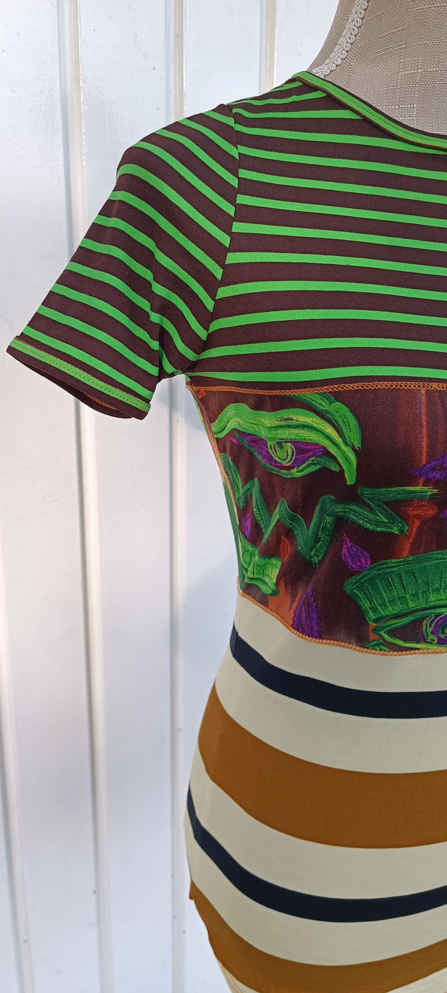Jean Paul Gaultier 90's - Egyptian hieroglyphics-inspired motifs top Size M / US 6-8 / IT 42-44 - 15 Thumbnail