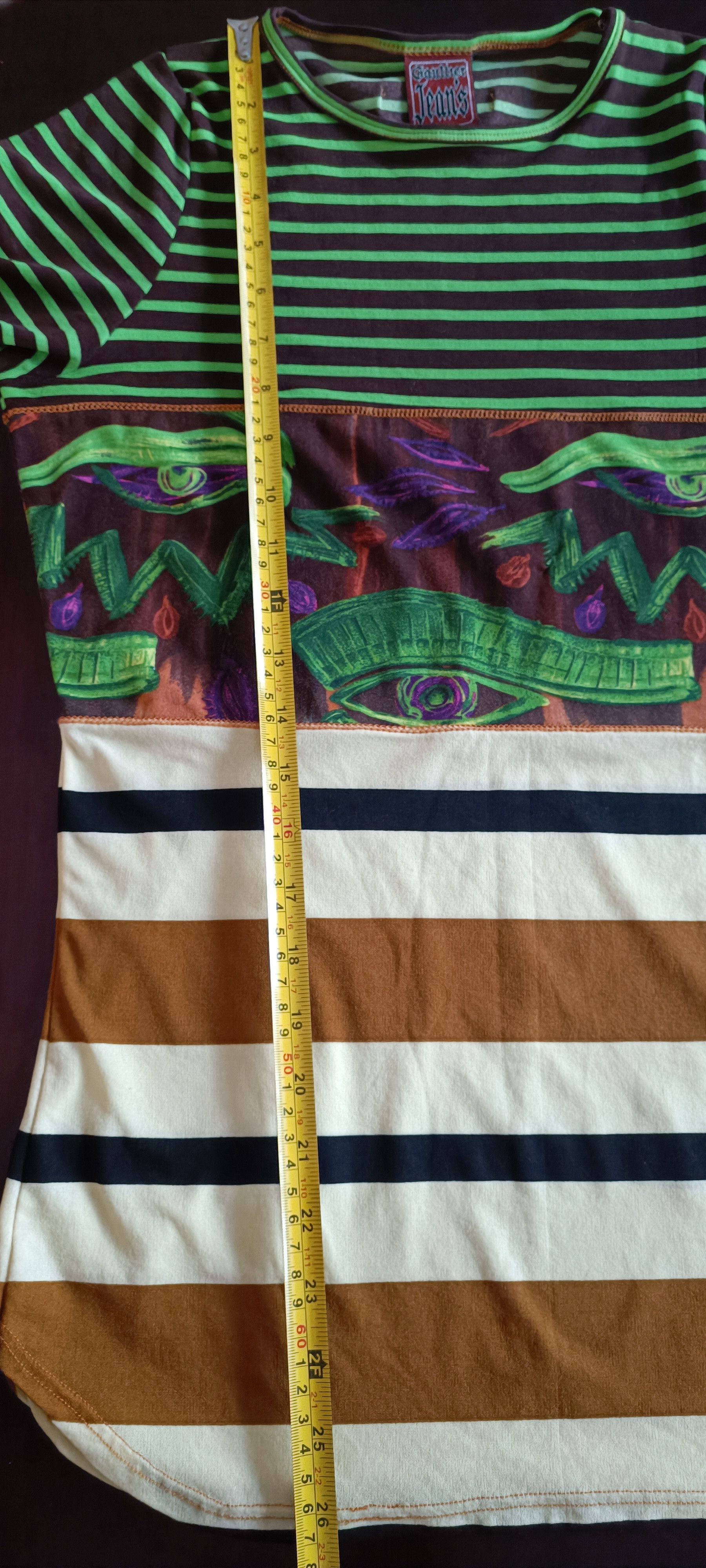 Jean Paul Gaultier 90's - Egyptian hieroglyphics-inspired motifs top Size M / US 6-8 / IT 42-44 - 7 Thumbnail