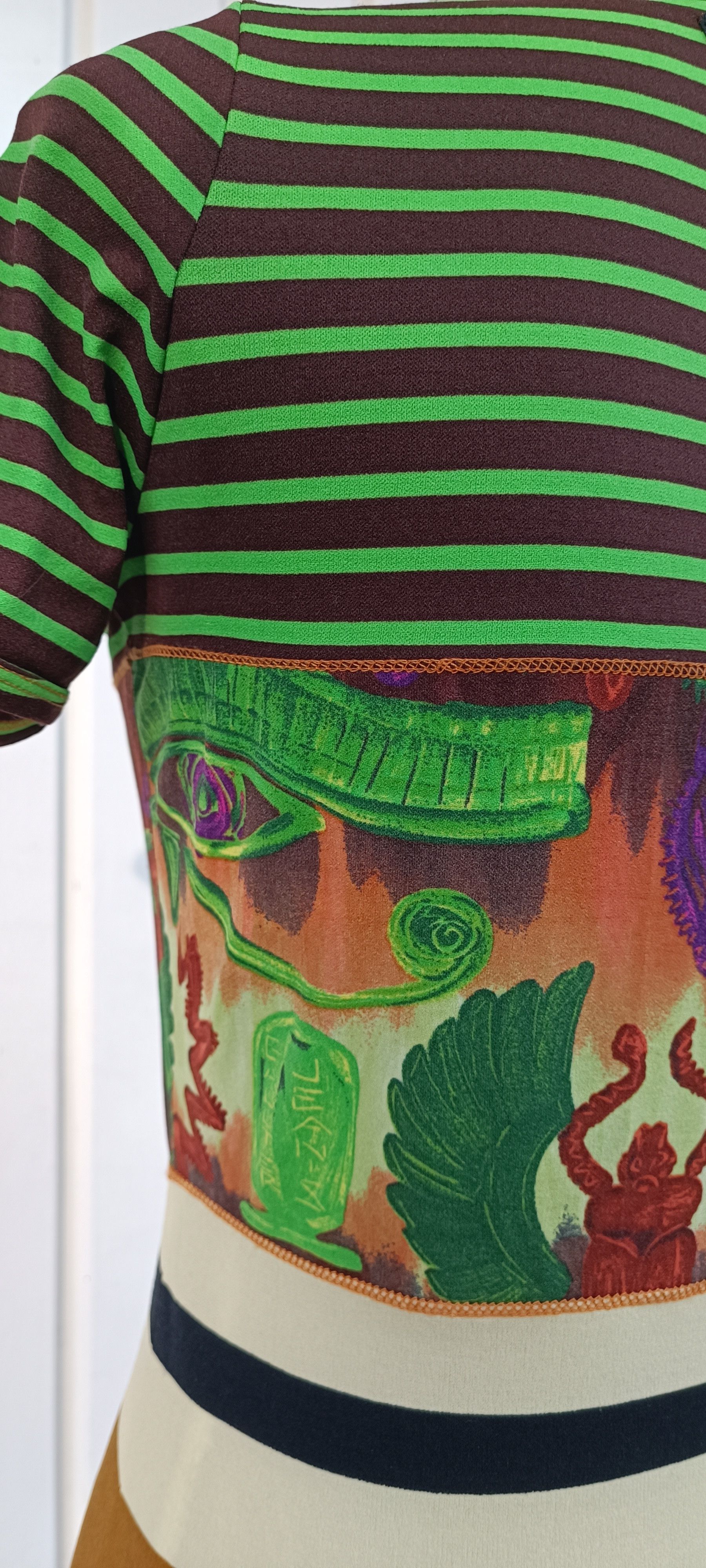 Jean Paul Gaultier 90's - Egyptian hieroglyphics-inspired motifs top Size M / US 6-8 / IT 42-44 - 23 Thumbnail
