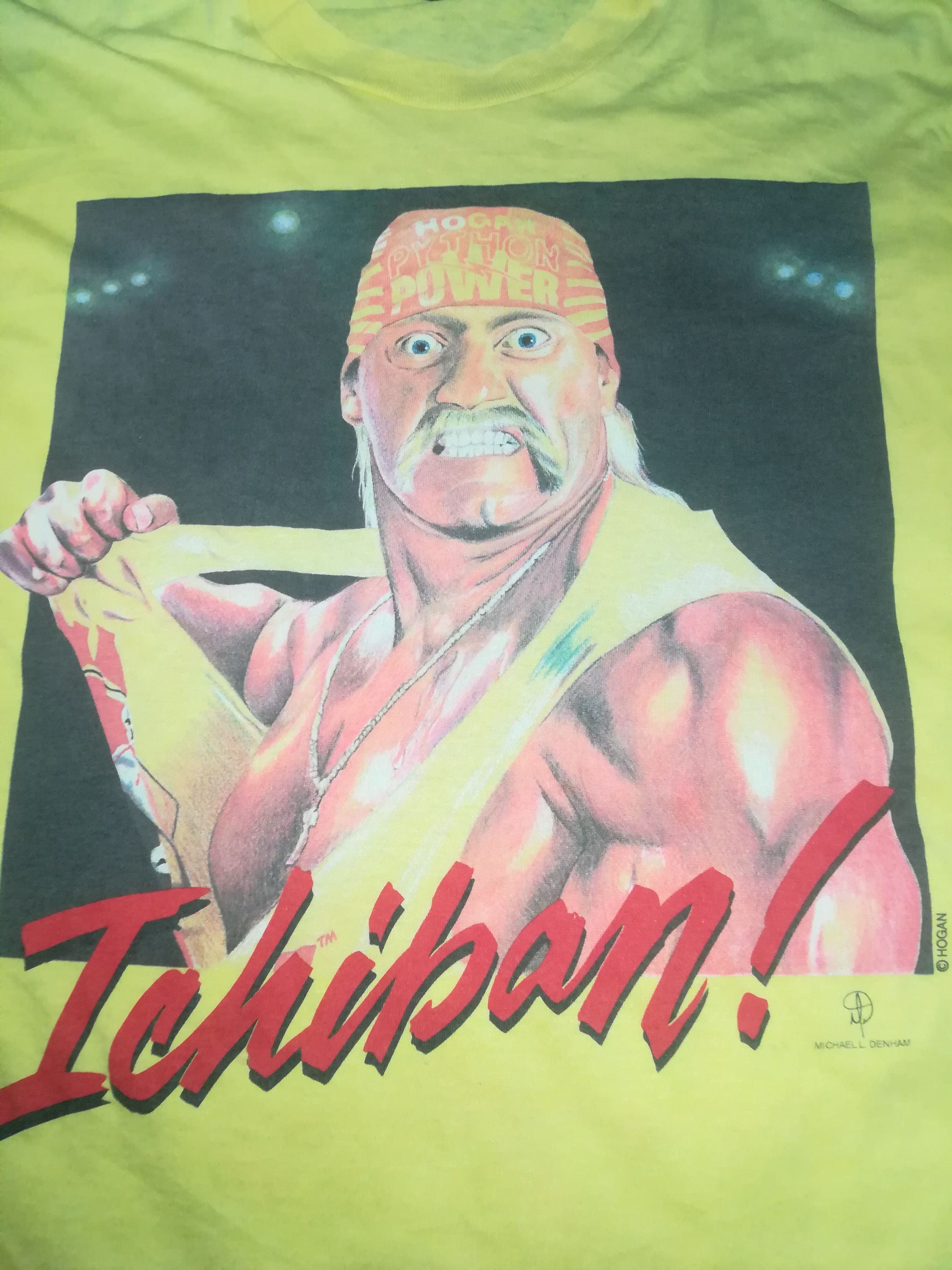 Vintage Vintage Rare HULK HOGAN by Michael L. Denham Tshirt Size US L / EU 52-54 / 3 - 2 Thumbnail
