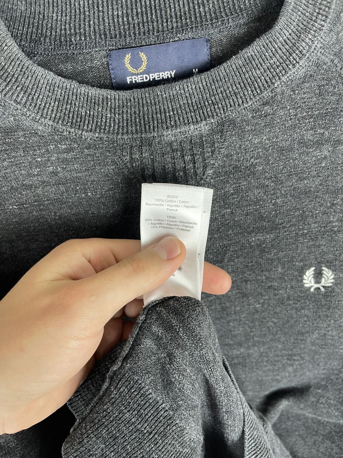 Fred Perry Fred Perry dark grey basic classic sweatshirt sweater Size US M / EU 48-50 / 2 - 8 Thumbnail