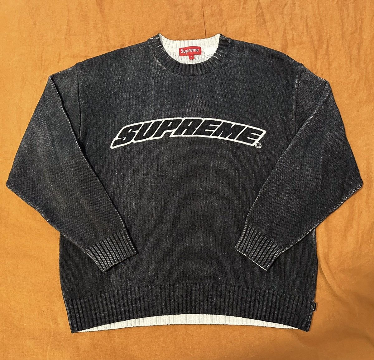 Supreme Supreme SS23 Printed Washed Sweater in Black size Medium 
