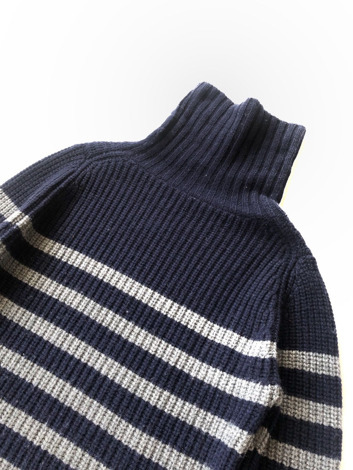 Sophnet. Sophnet Border Striped Turtle Neck Thick Wool Pullover Size US M / EU 48-50 / 2 - 3 Thumbnail