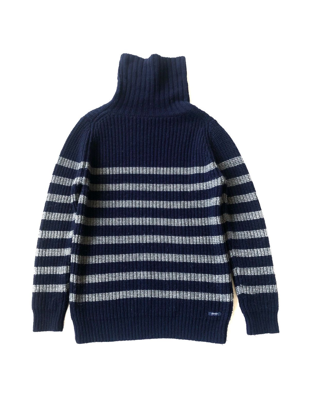 Sophnet. Sophnet Border Striped Turtle Neck Thick Wool Pullover Size US M / EU 48-50 / 2 - 2 Thumbnail