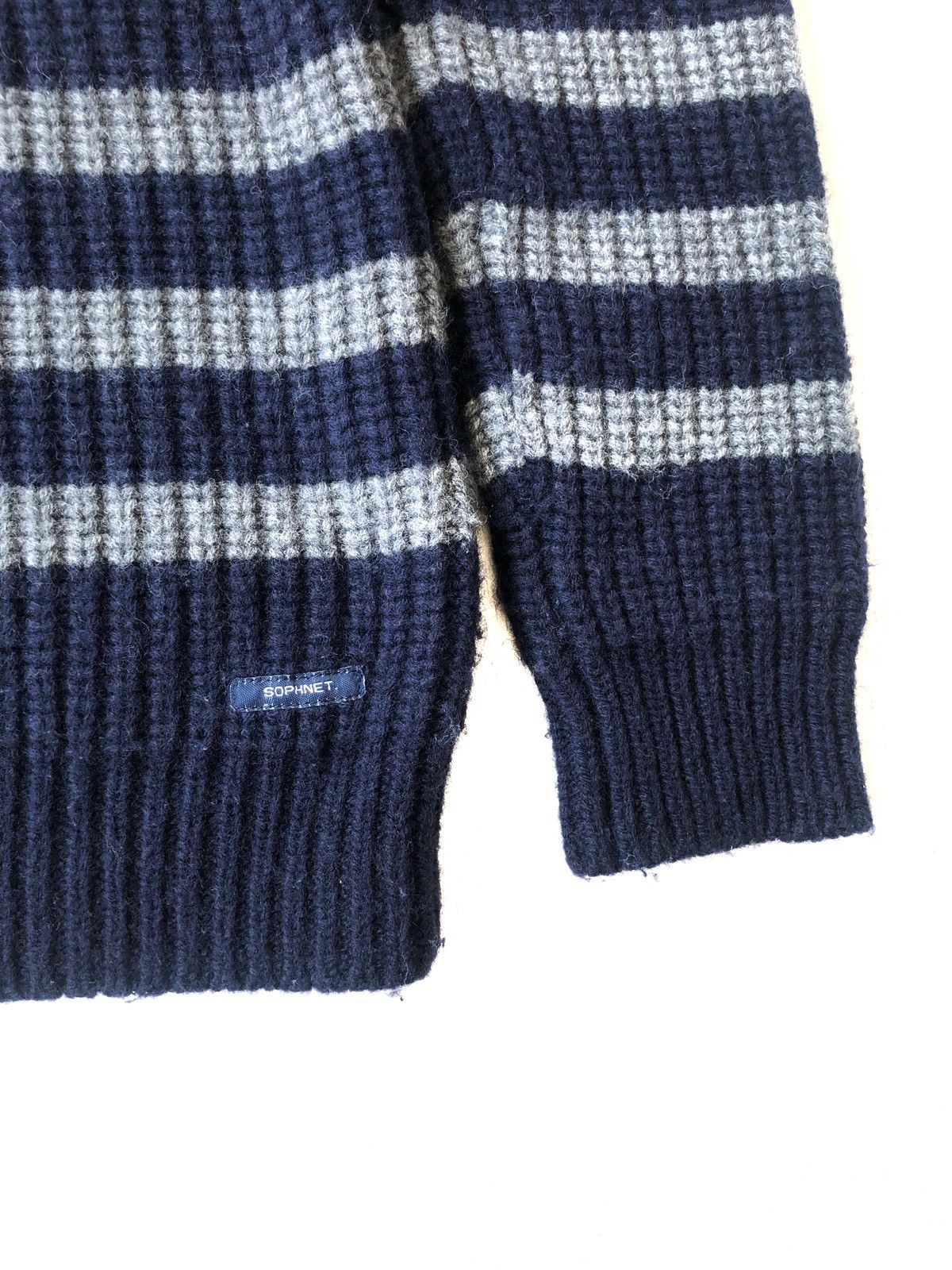 Sophnet. Sophnet Border Striped Turtle Neck Thick Wool Pullover Size US M / EU 48-50 / 2 - 5 Thumbnail
