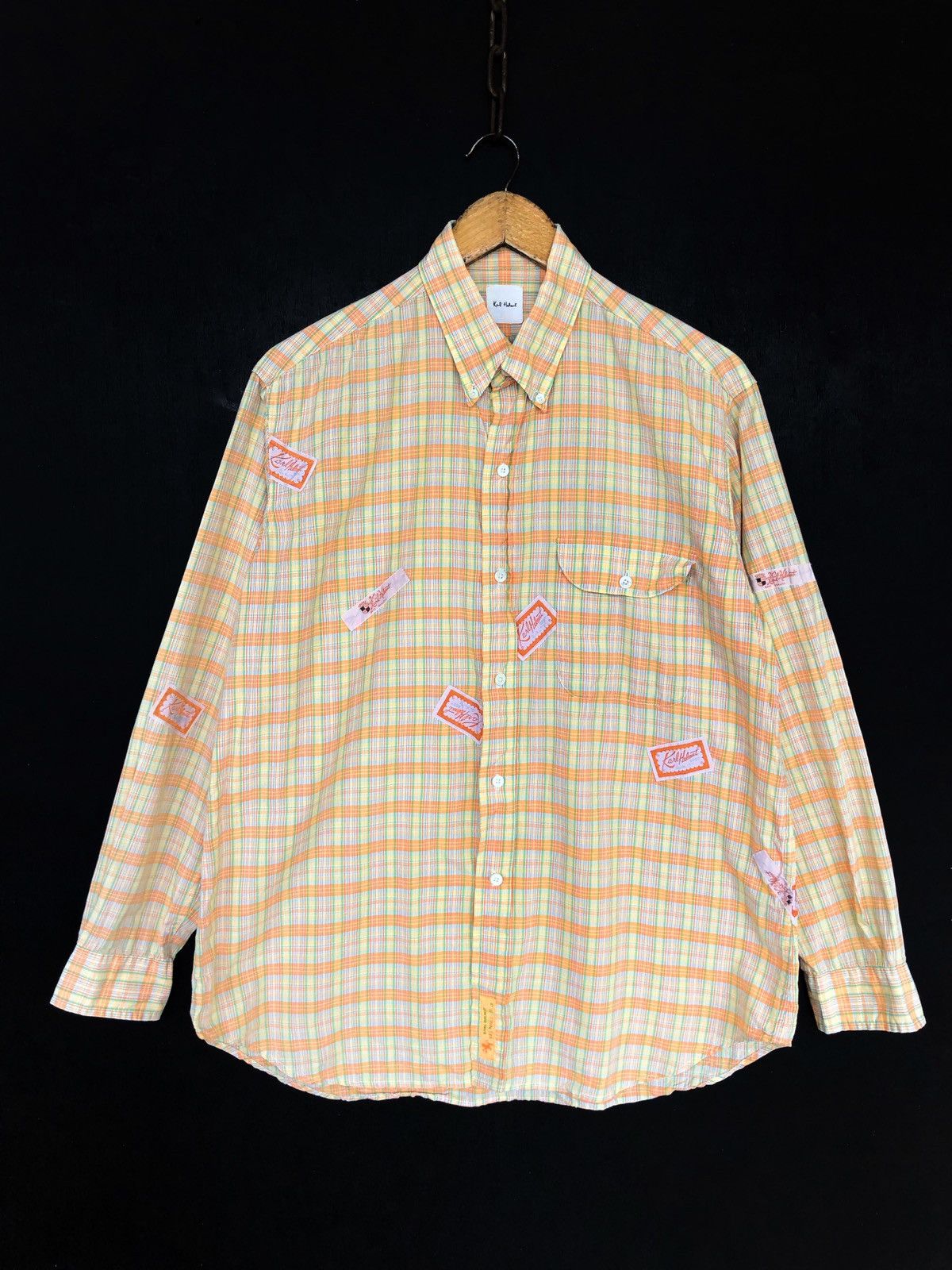 HOLLYWOOD RANCH MARKET Karl Helmut 🇯🇵 Patchwork Check Oversized Flannel Size US L / EU 52-54 / 3 - 2 Thumbnail
