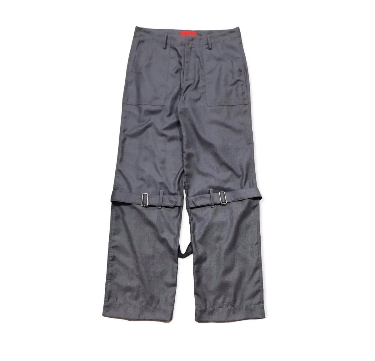 image of 0000 By N 44 Acc Ss11 Bondage Pants in Olive Blue/Grey, Men's (Size 31)