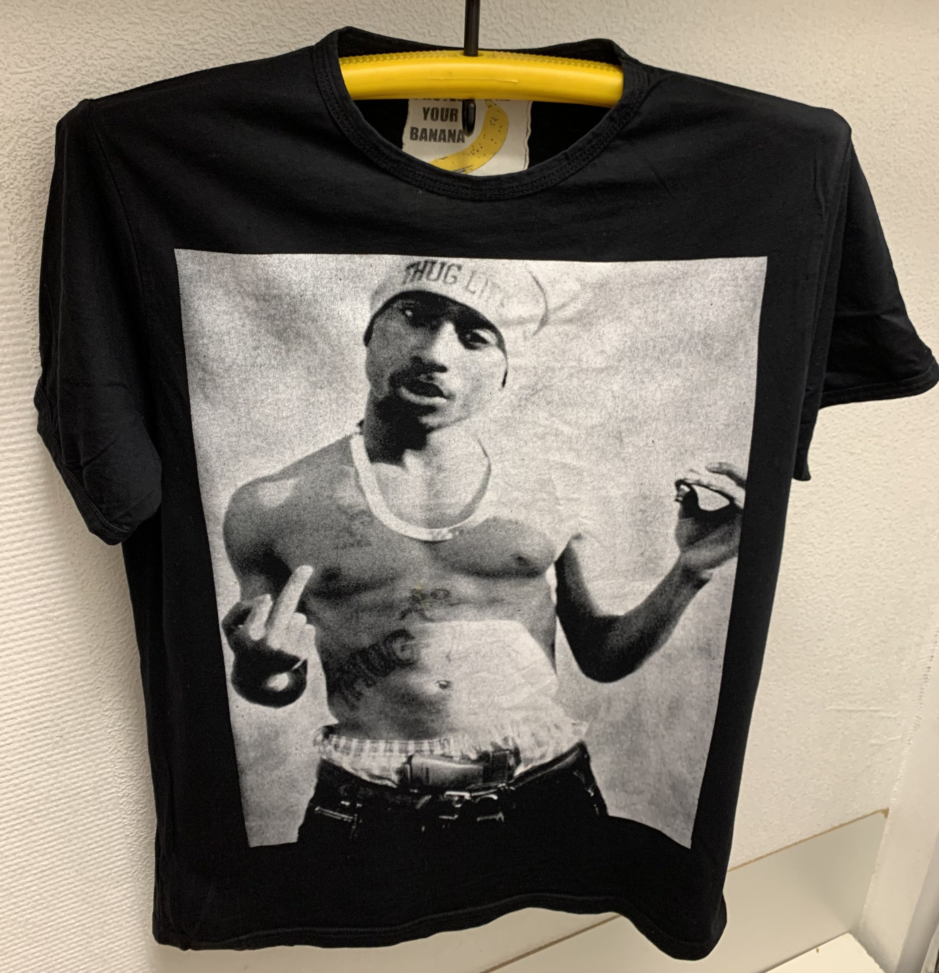 Band Tees Tupac 2Pac black t-shirt Xl protect your banana Size US XL / EU 56 / 4 - 1 Thumbnail