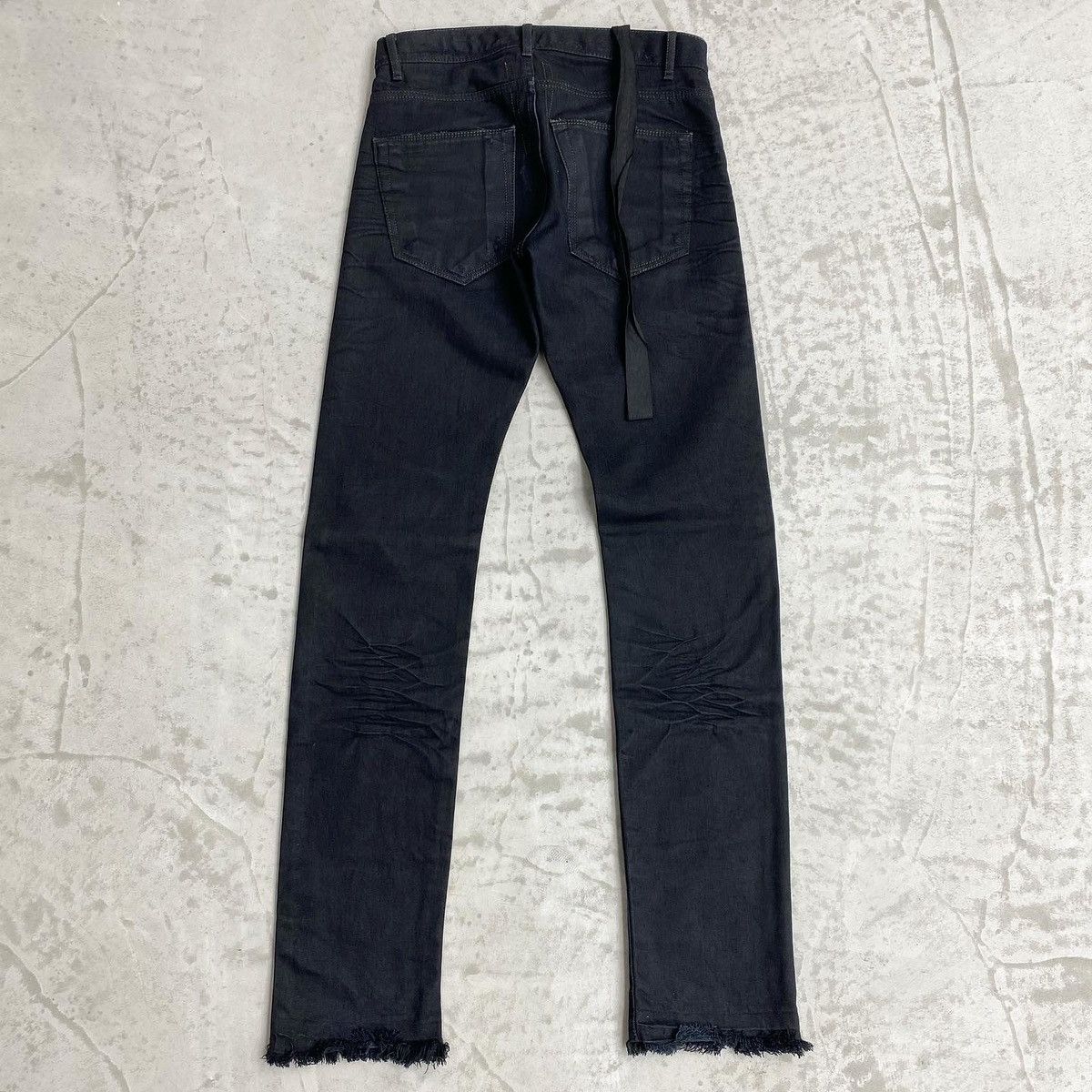 Rick Owens Drkshdw Rick Owens Drkshdw OG Waxed Jeans (Black) Size US 29 - 2 Thumbnail