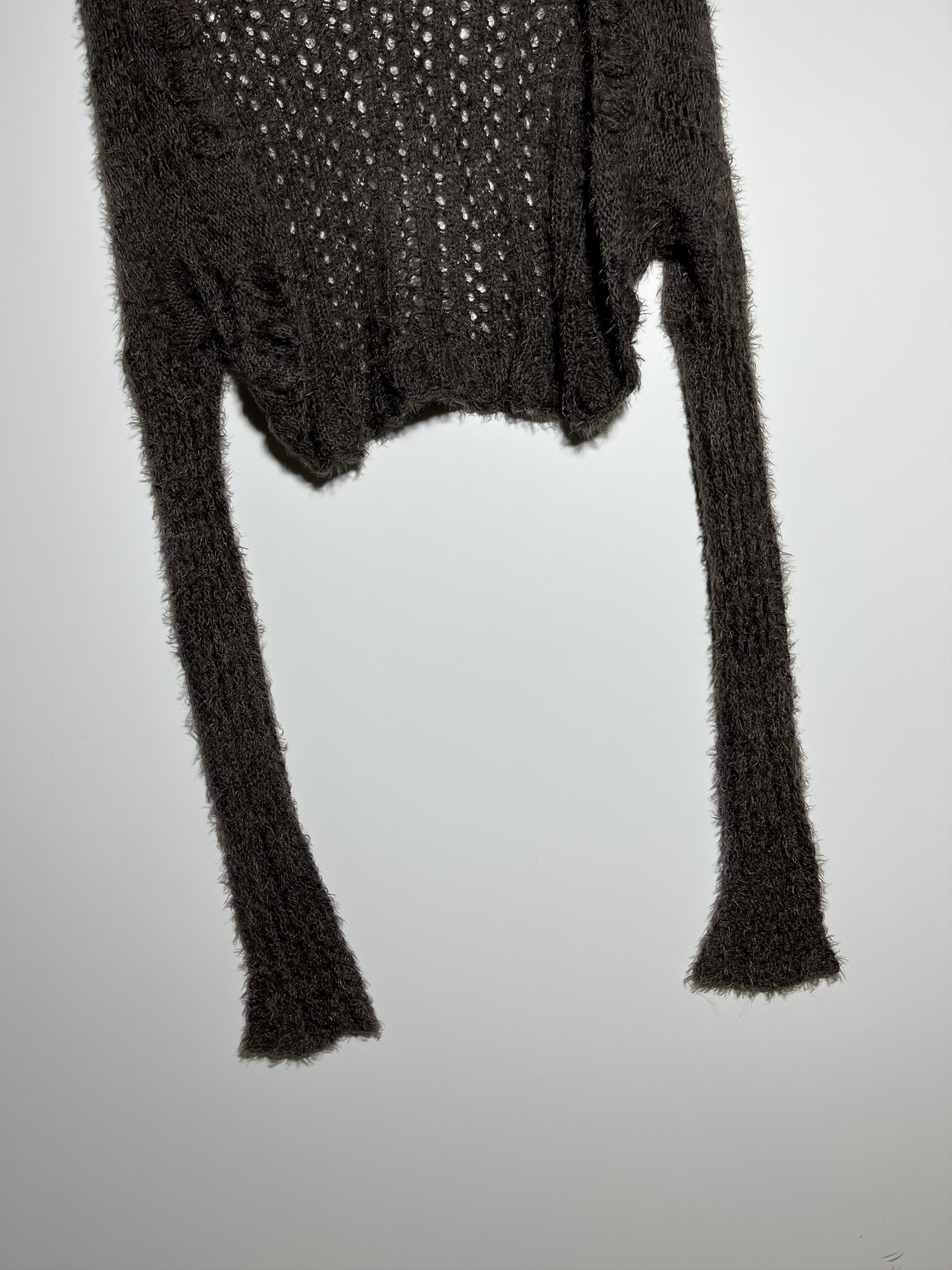 Vintage Women's Mohair Extra Long Sleeves Knitted Cardigan Size M Size M / US 6-8 / IT 42-44 - 4 Thumbnail