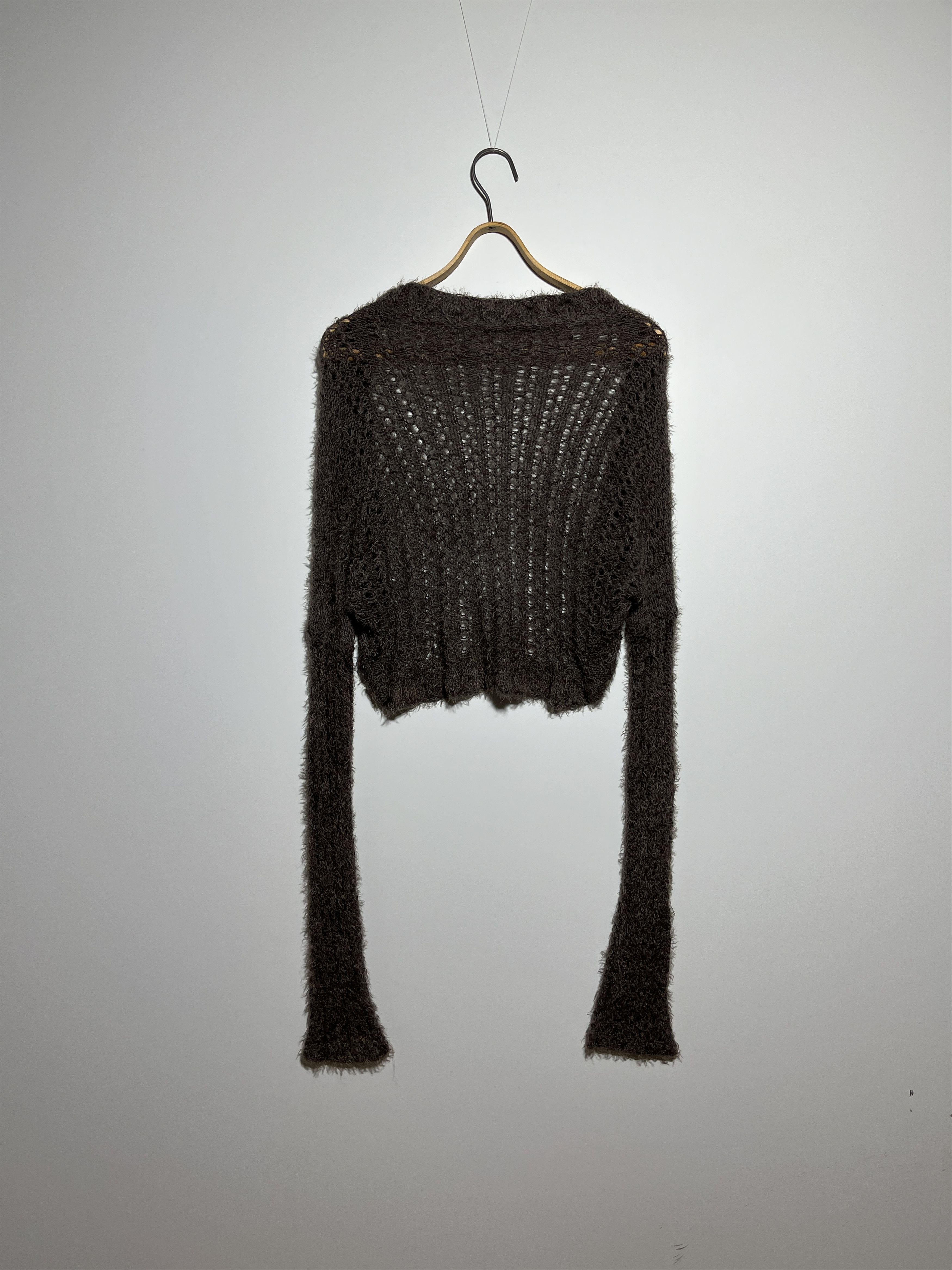 Vintage Women's Mohair Extra Long Sleeves Knitted Cardigan Size M Size M / US 6-8 / IT 42-44 - 2 Thumbnail