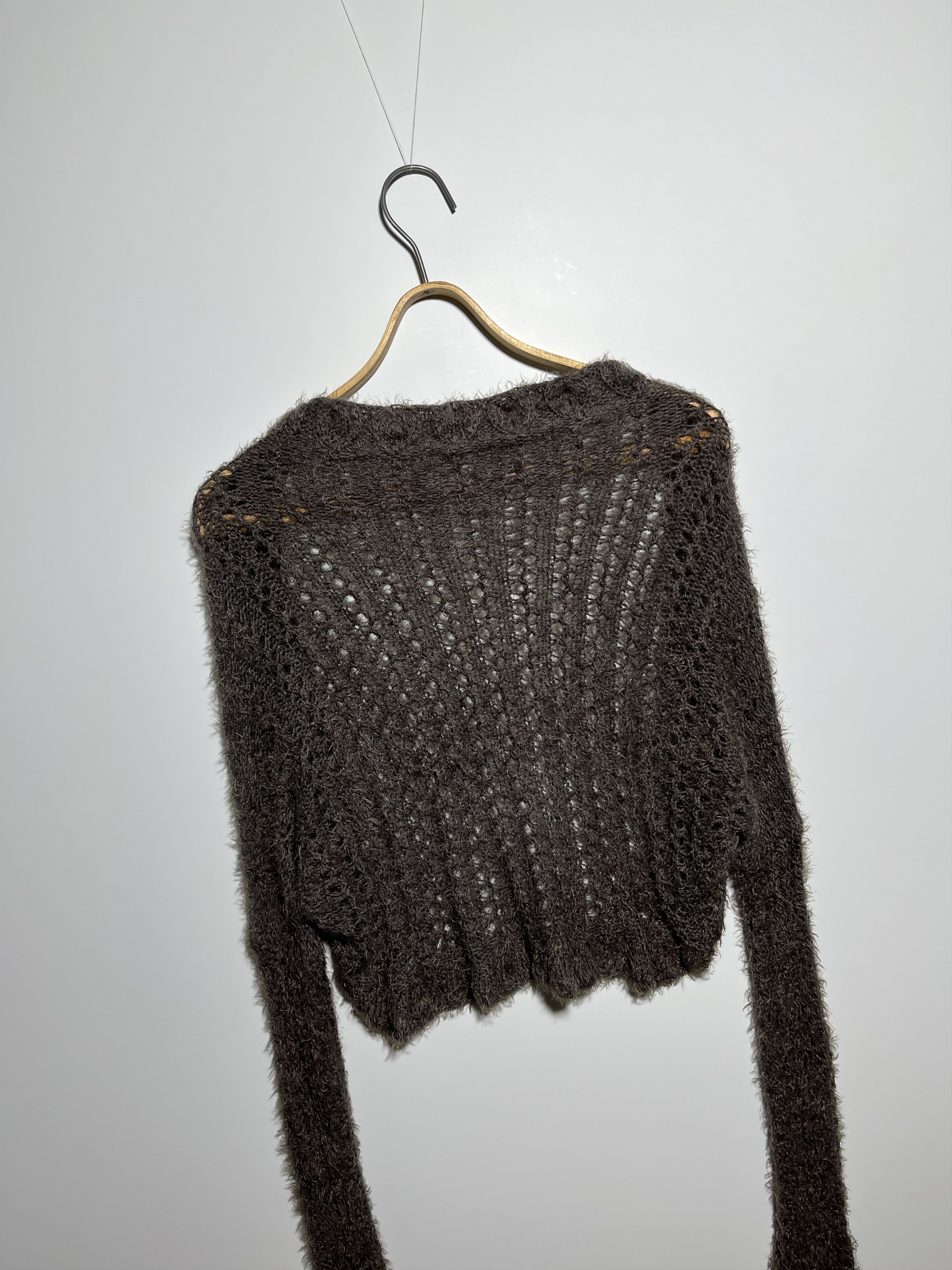 Vintage Women's Mohair Extra Long Sleeves Knitted Cardigan Size M Size M / US 6-8 / IT 42-44 - 5 Thumbnail