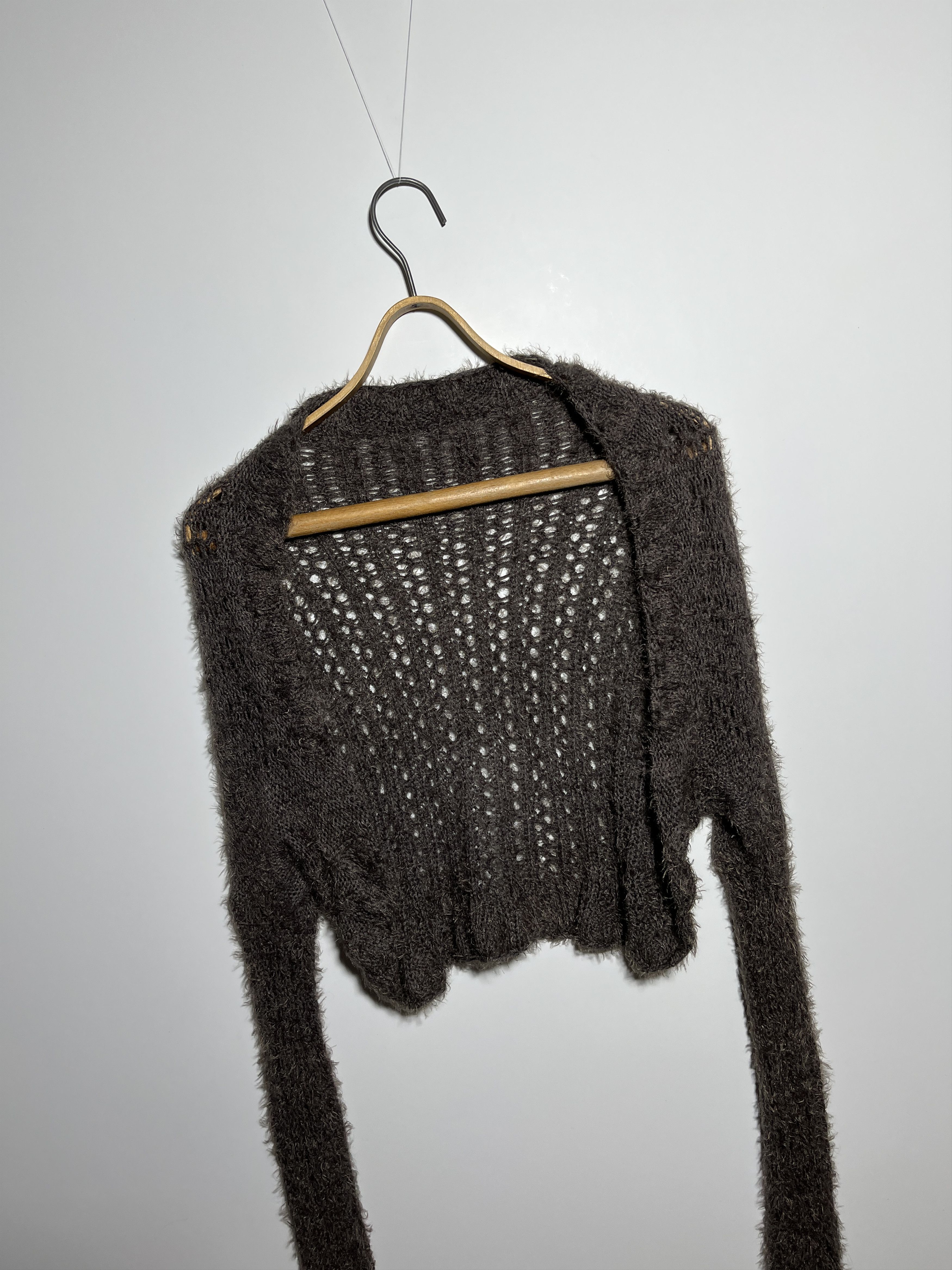 Vintage Women's Mohair Extra Long Sleeves Knitted Cardigan Size M Size M / US 6-8 / IT 42-44 - 3 Thumbnail