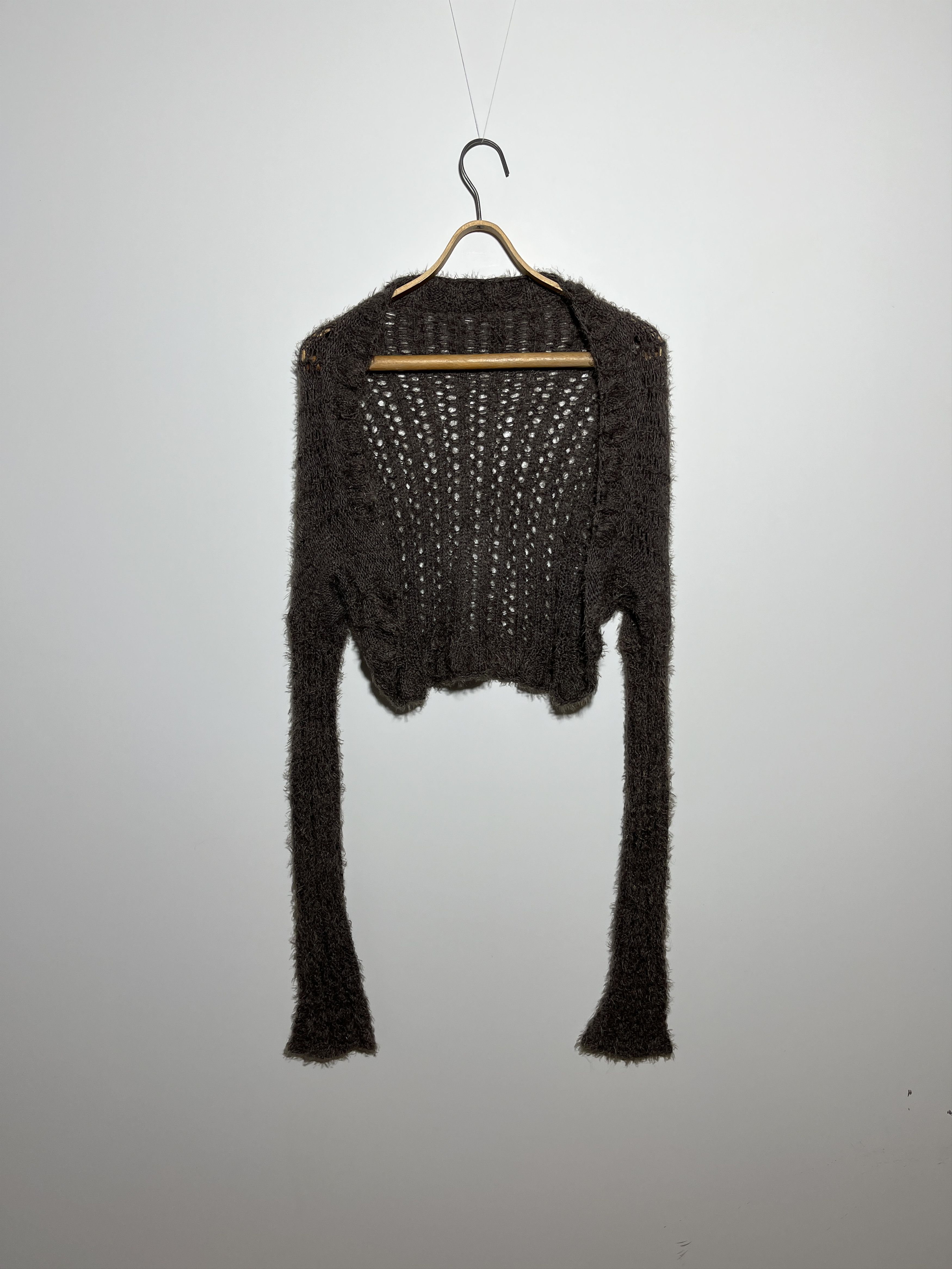 Vintage Women's Mohair Extra Long Sleeves Knitted Cardigan Size M Size M / US 6-8 / IT 42-44 - 1 Thumbnail