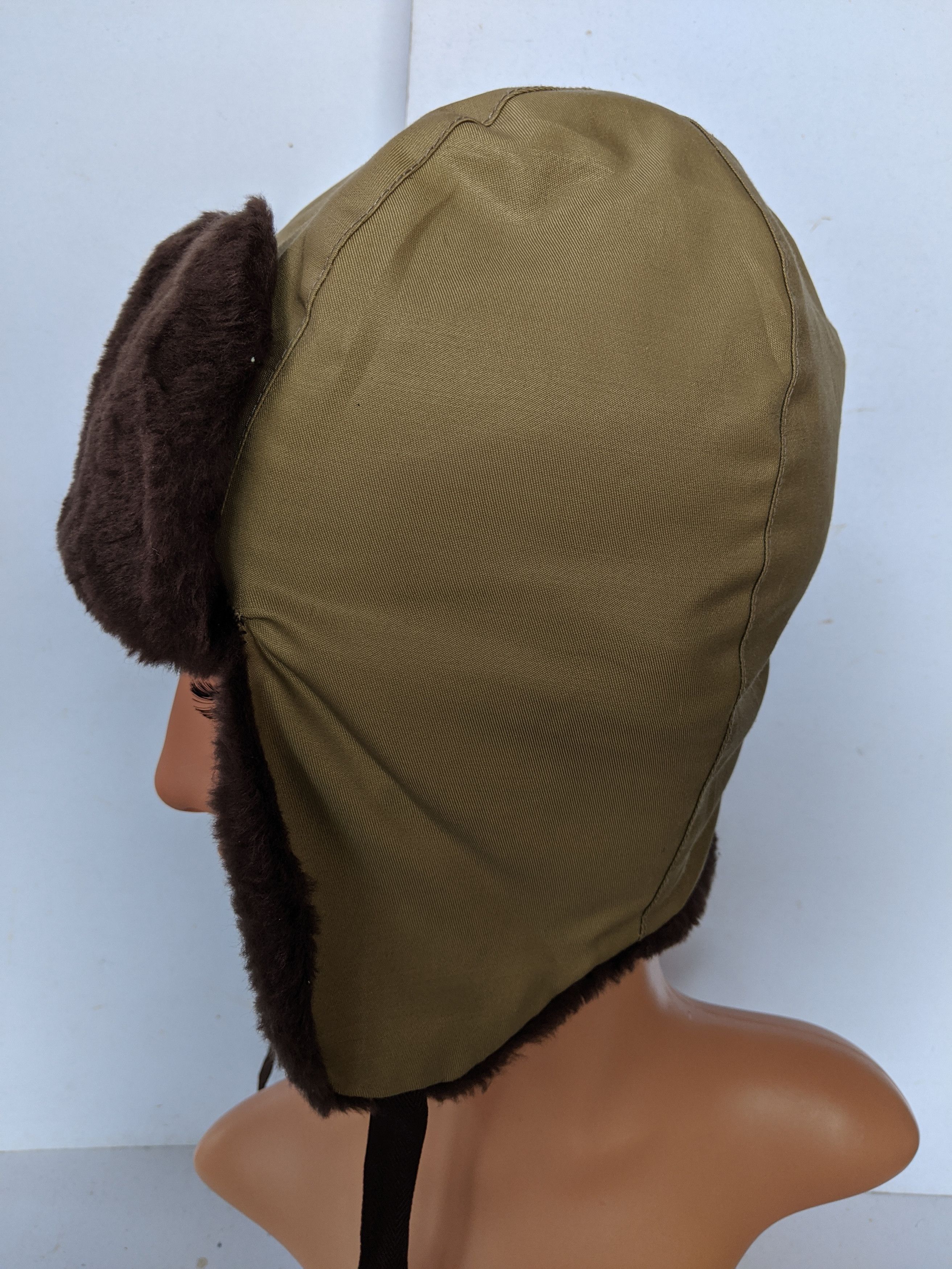 Vintage Vintage Ushanka fur hats military olive green Size ONE SIZE - 2 Thumbnail