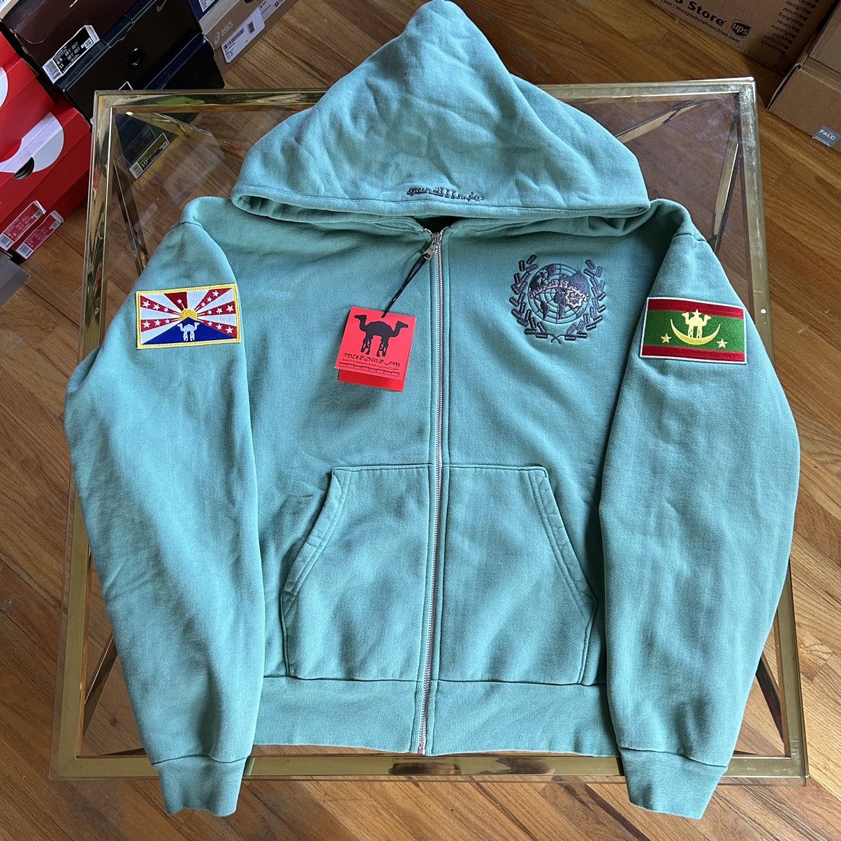 Aris Tatalovich × murd333r.fm PEACEMAKER BOXY CROPPED HEAVYWEiGHT ZiP UP HOODiE GREEN Size US L / EU 52-54 / 3 - 2 Thumbnail