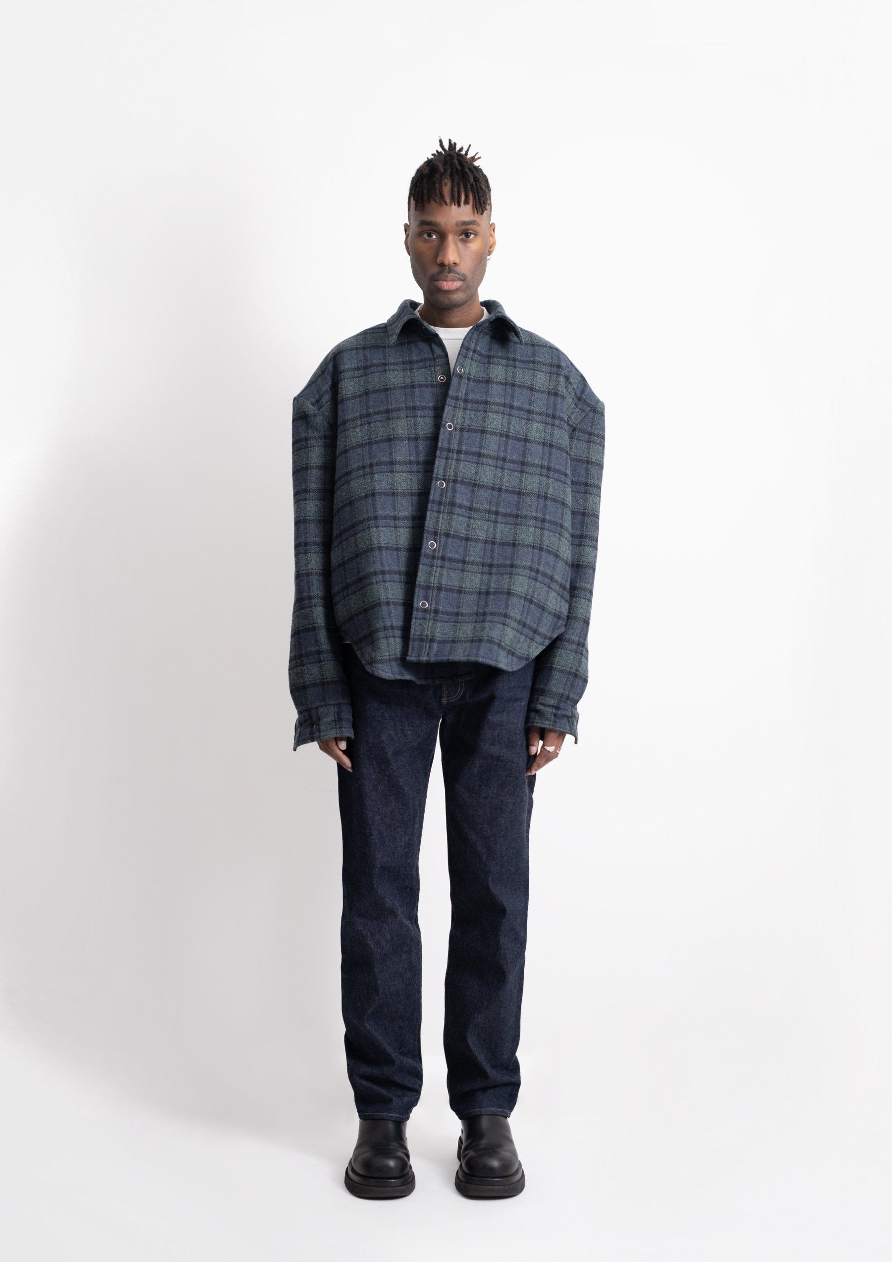 VUJA DEヴジャデ PADDED FLANNEL JACKETオーバーサイズ中綿フランネルジャケット【S(大き目)】【MJKA79736】 Vuja De PADDED FLANNEL JACKET | Grailed
