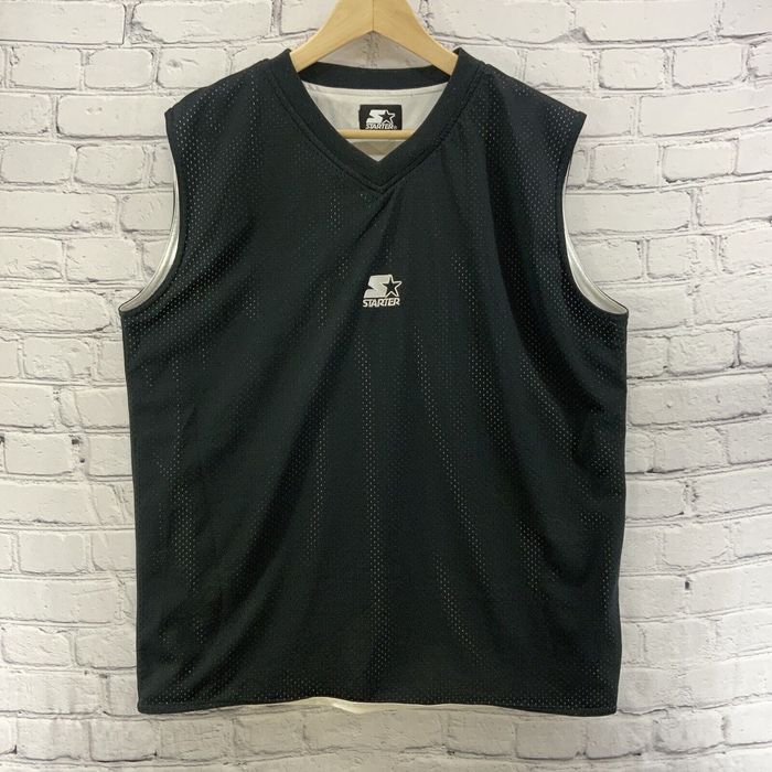 Starter Starter Tank Top Jersey Mens Sz L Black Mesh Athletic | Grailed