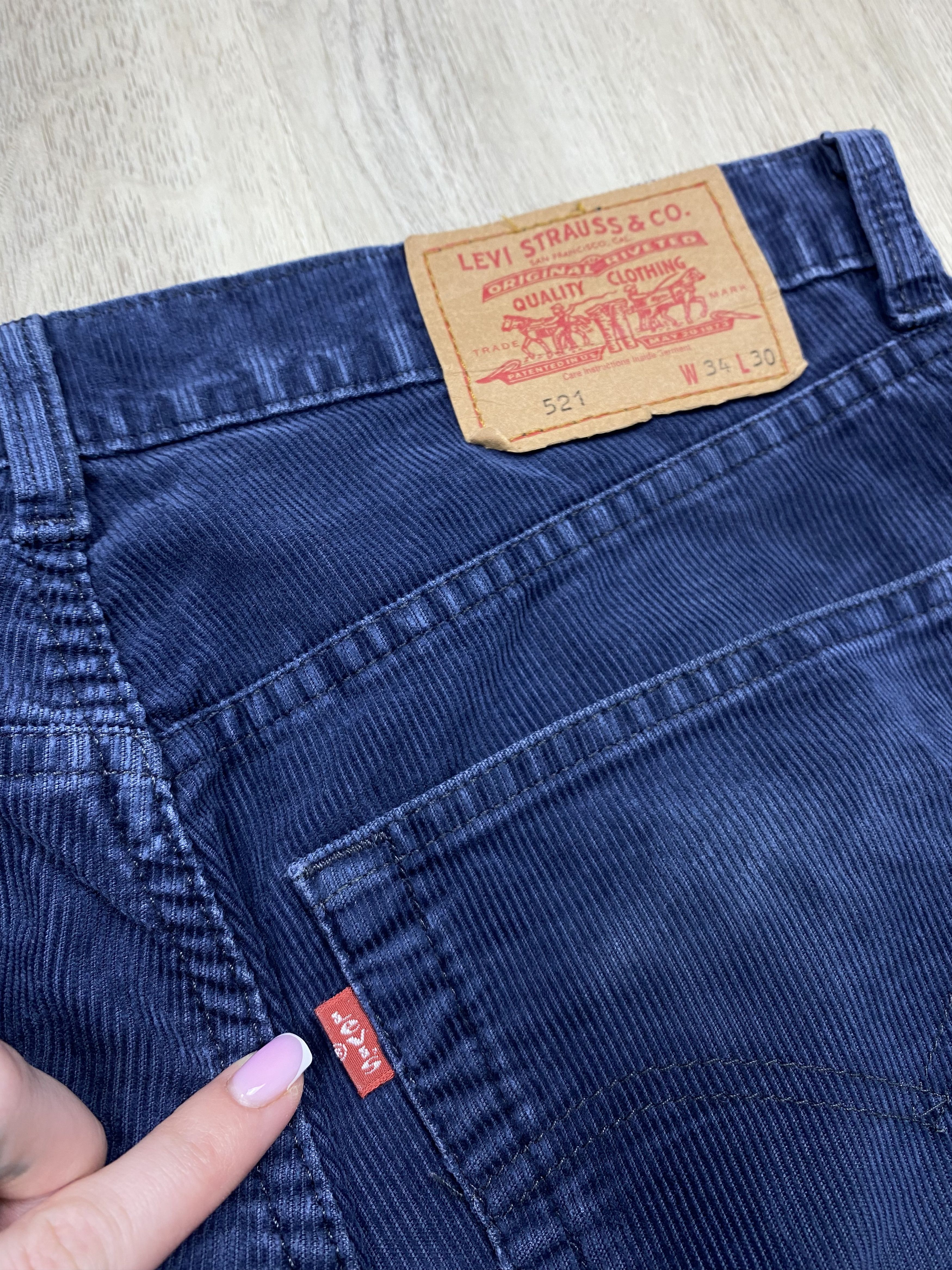 Levi's Levi's 521 Vintage Mens Corduroy Denim Pants Jeans Size US 34 / EU 50 - 2 Thumbnail