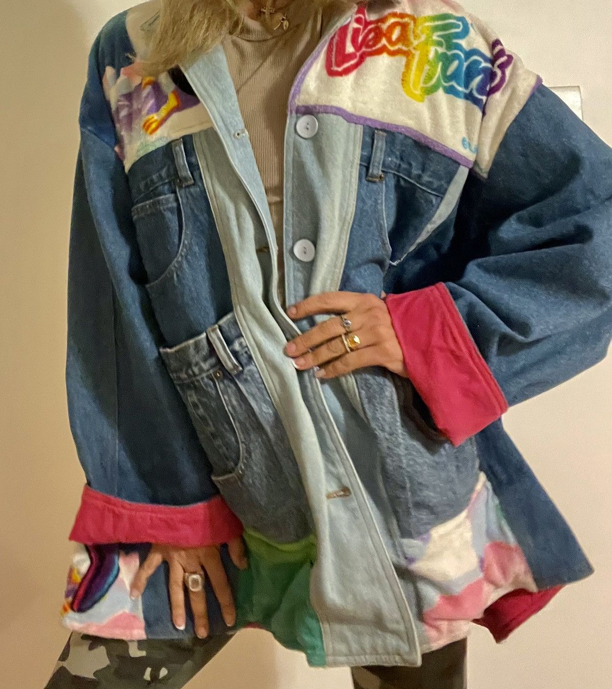 Lisa frank jean jacket hotsell