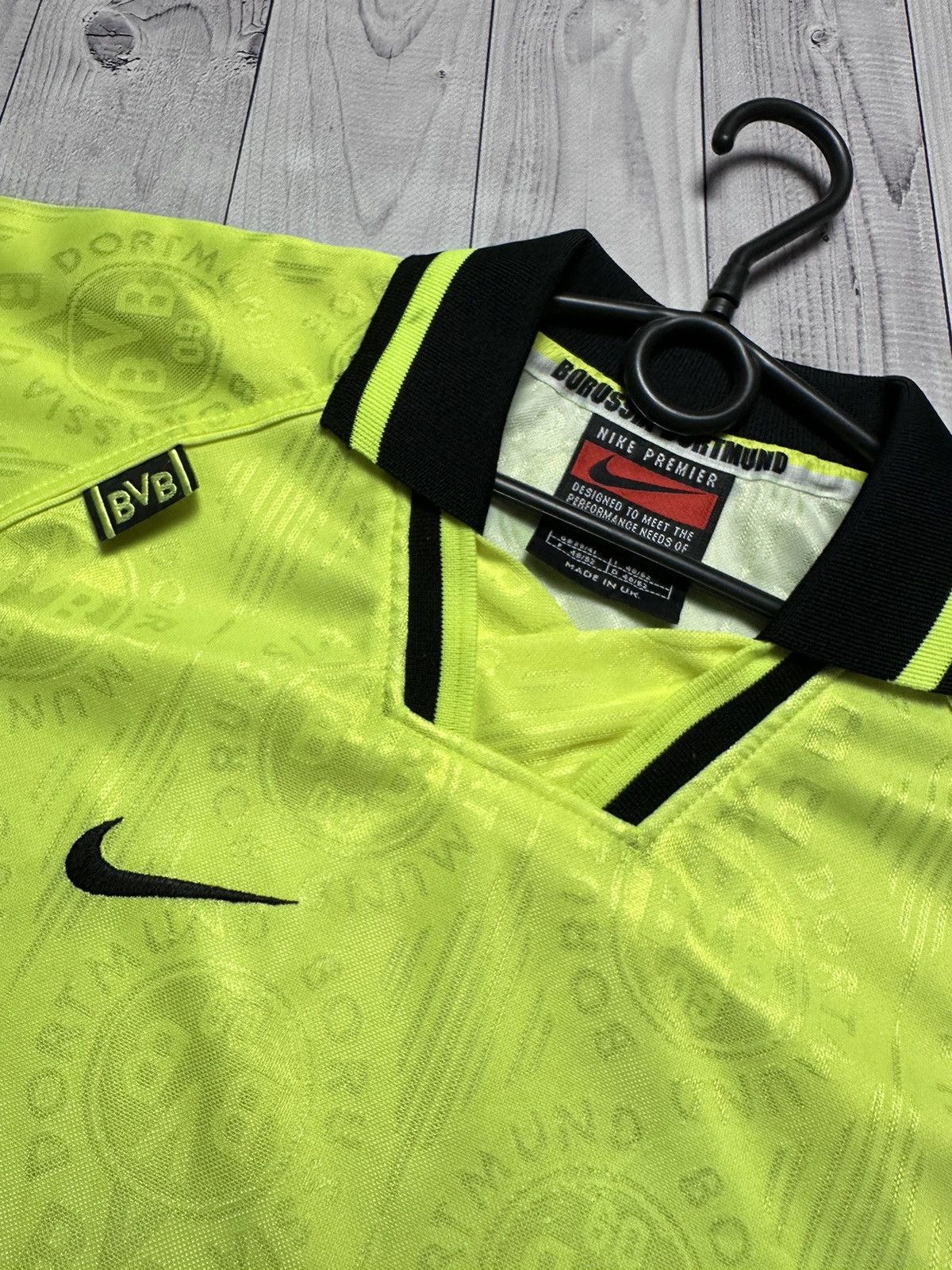Nike × Vintage Vintage Nike soccer jersey Borussia Dortmund monogram yellow Size US M / EU 48-50 / 2 - 3 Thumbnail
