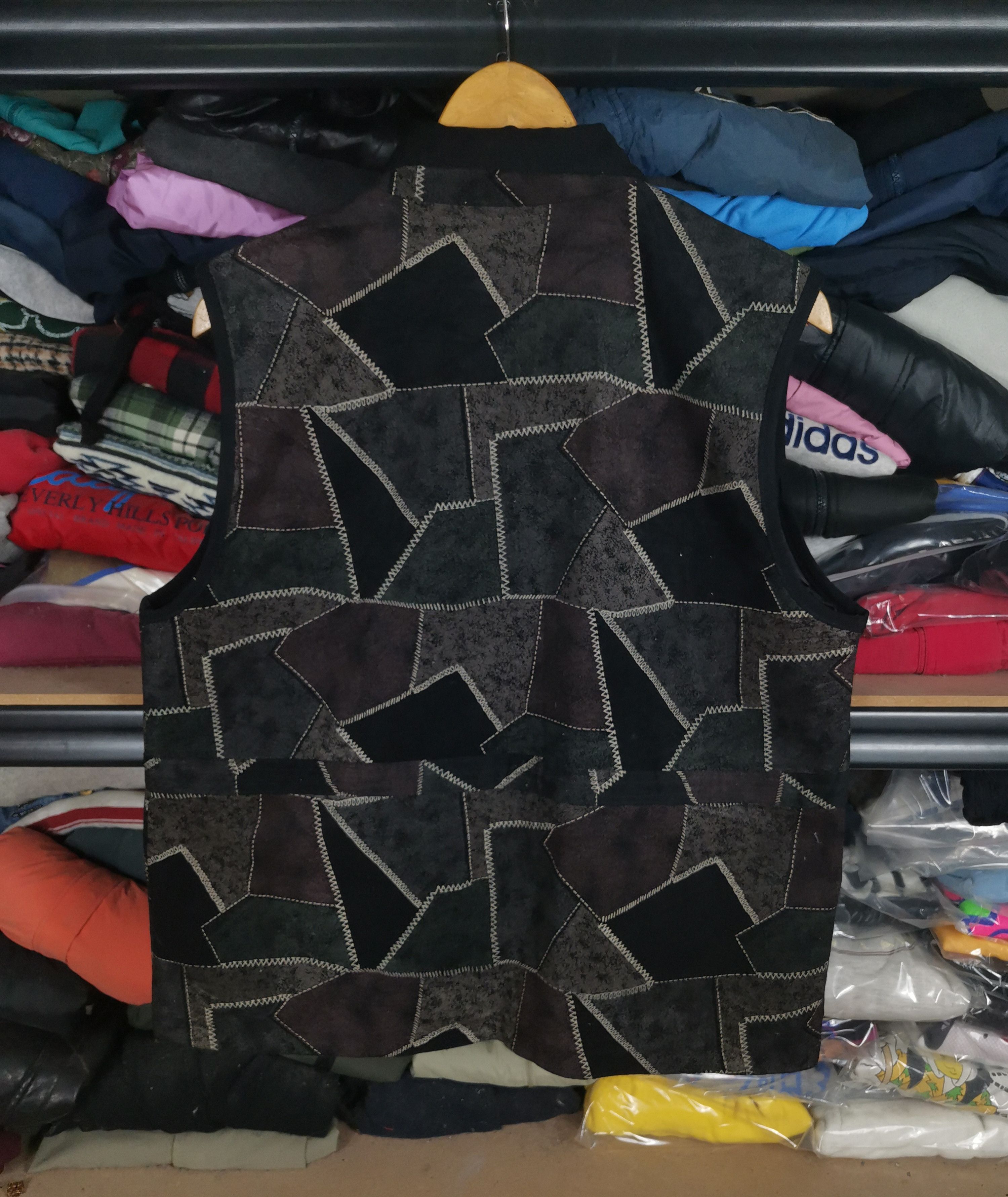 If Six Was Nine Vintage Japanese Patchwork Zipper Vest Size US M / EU 48-50 / 2 - 3 Thumbnail