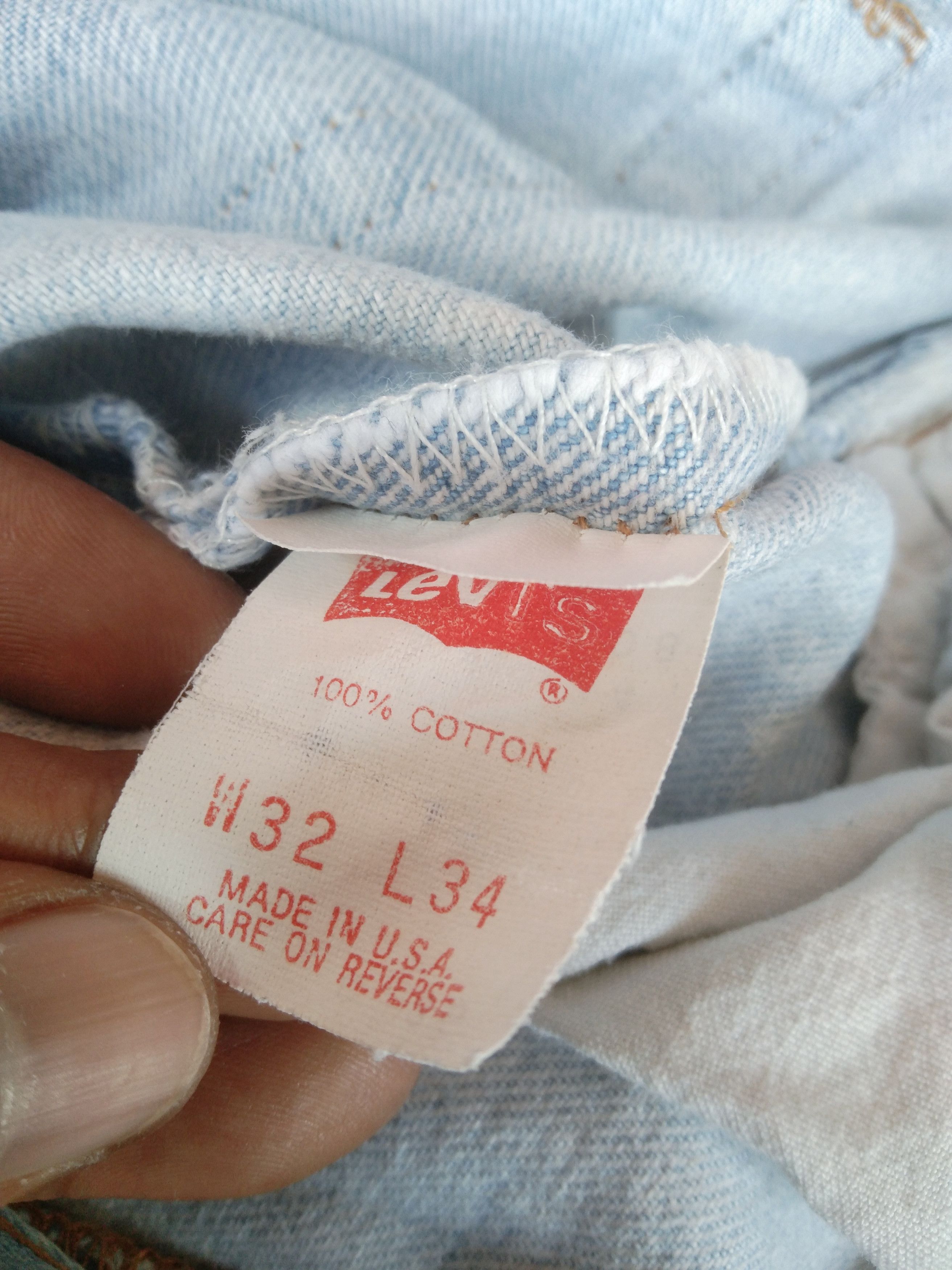Levi's 80s Vintage Levi's 501 Made In USA Distressed Jeans 31x34 Size US 31 - 9 Thumbnail