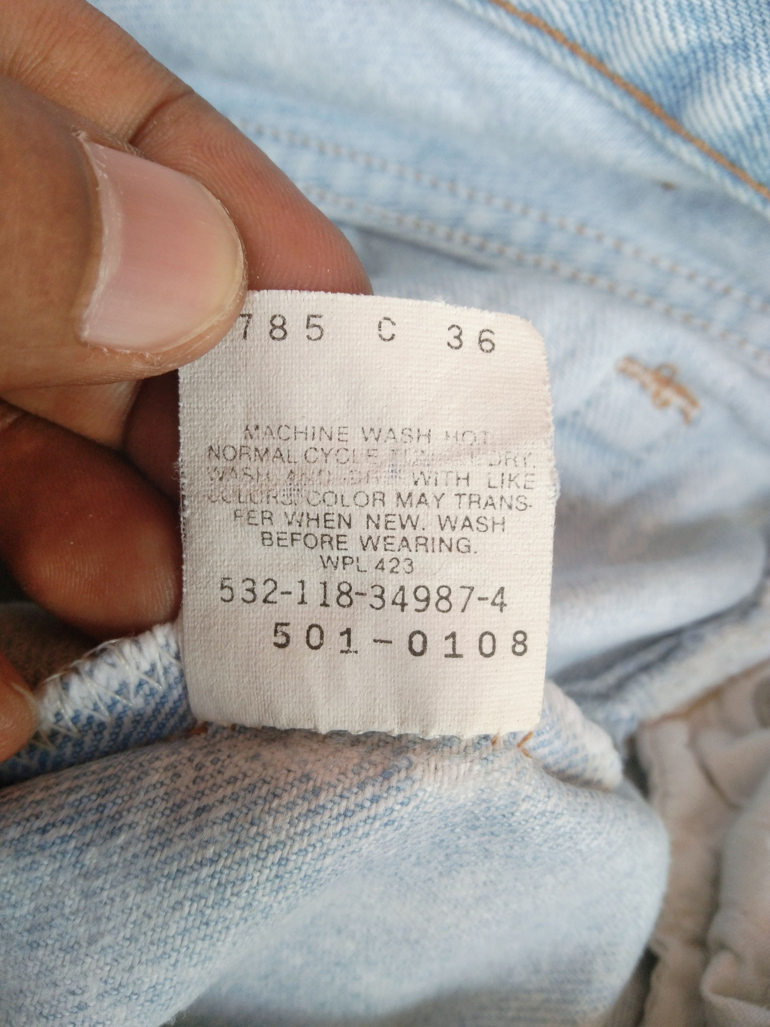 Levi's 80s Vintage Levi's 501 Made In USA Distressed Jeans 31x34 Size US 31 - 10 Thumbnail