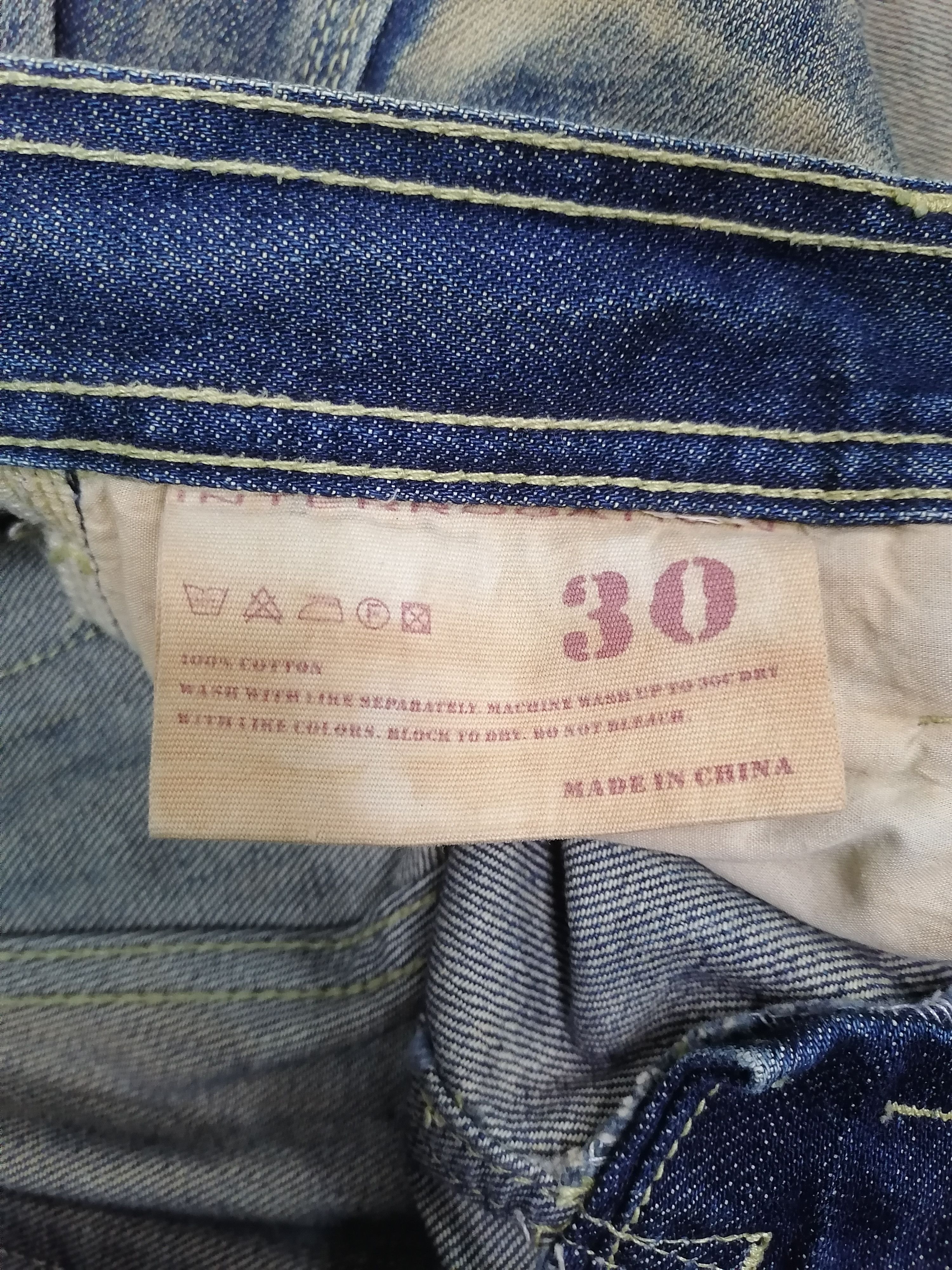 Japanese Brand Sick🔥Trashed Interrogation Rip Distressed Denim Pants⚡⚡⚡ Size US 30 / EU 46 - 10 Thumbnail