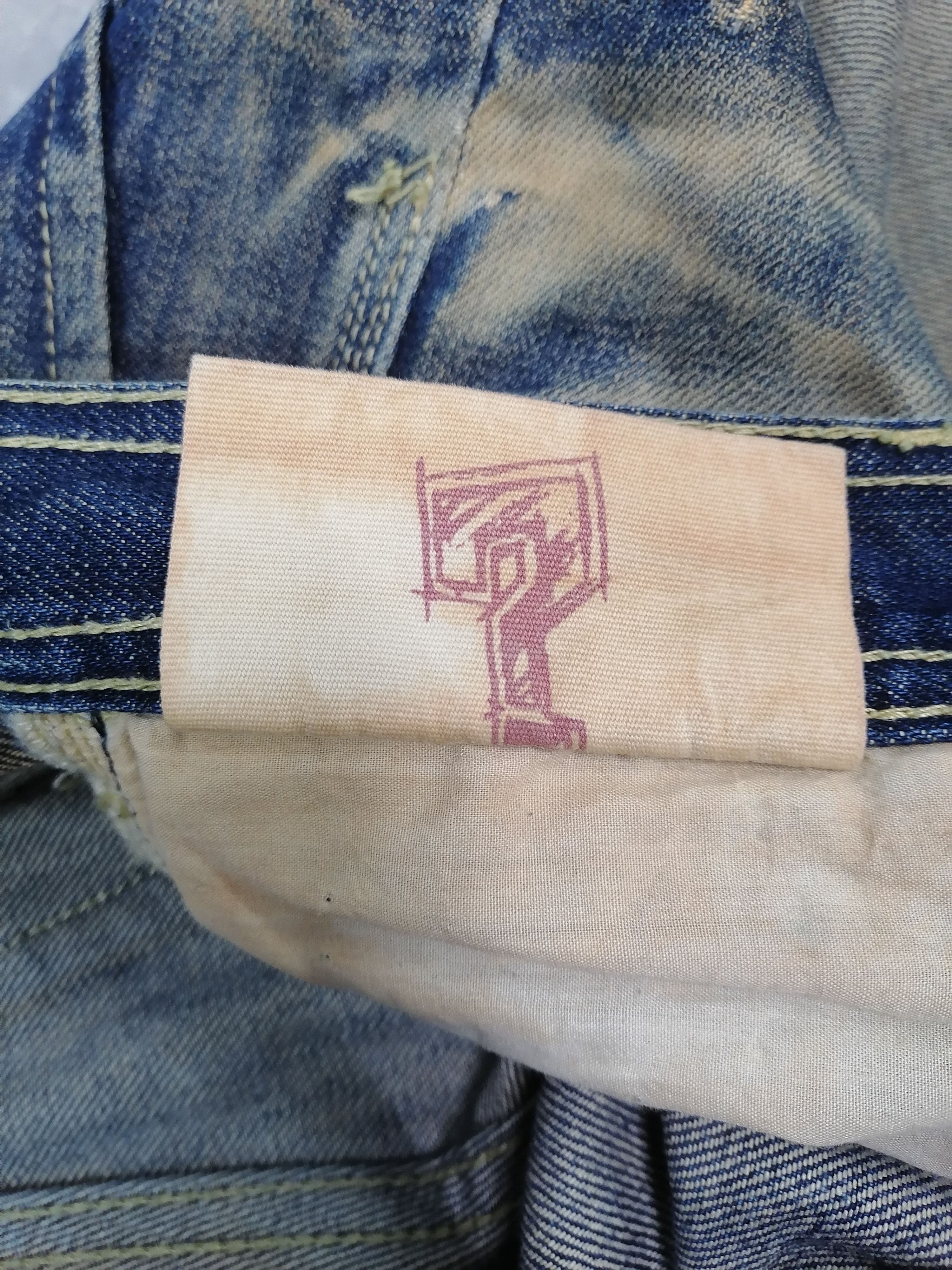 Japanese Brand Sick🔥Trashed Interrogation Rip Distressed Denim Pants⚡⚡⚡ Size US 30 / EU 46 - 11 Thumbnail
