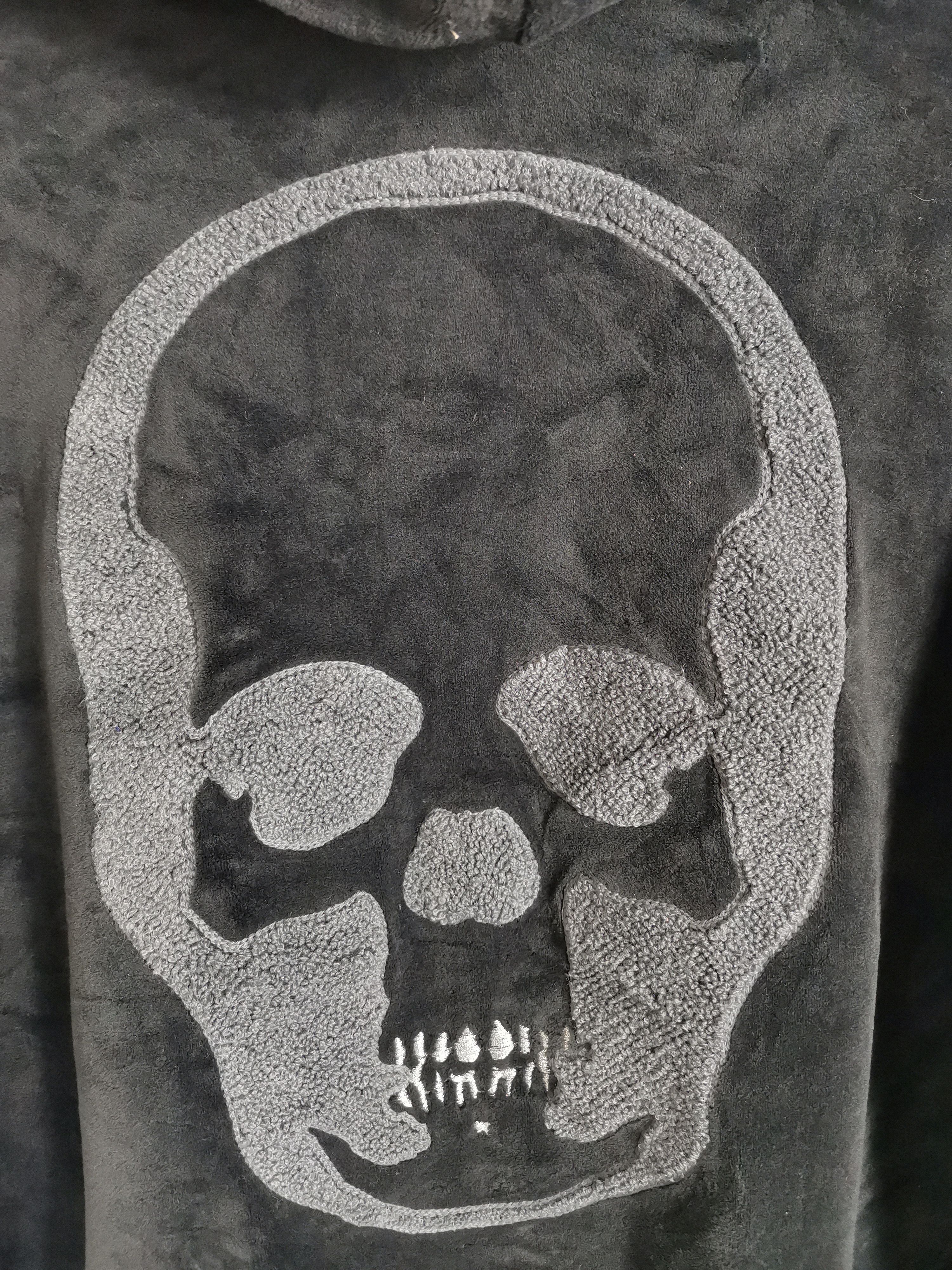 If Six Was Nine Vintage Skull Marijuana Velvet Hoodie Size US L / EU 52-54 / 3 - 2 Thumbnail
