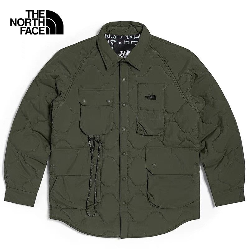 image of Kazuki Kuraishi x The North Face Urban Exploration Kazuki Quilt Padded Cardigan in Army Green (Size