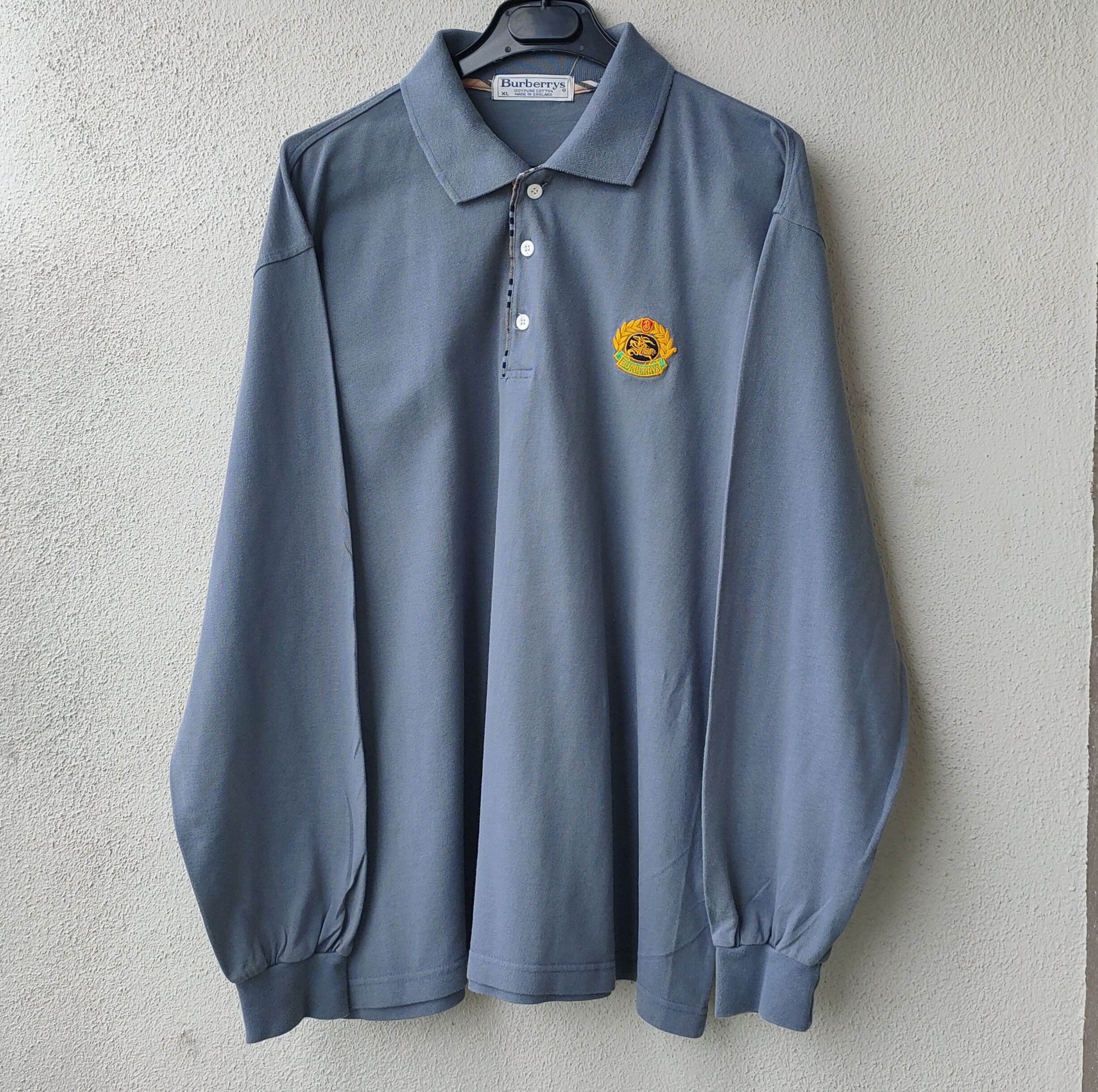 Burberry × Vintage Vintage Burberrys small Logo Long sleeve Size US M / EU 48-50 / 2 - 1 Thumbnail