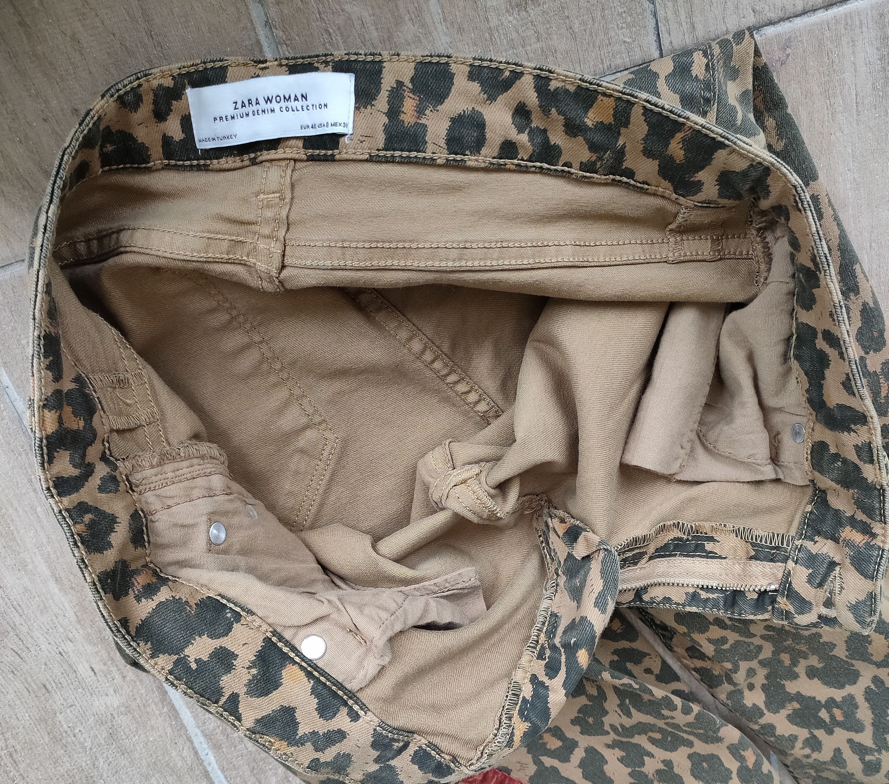 Zara Leopard Print Skinny Jeans Zara Size US 29 - 13 Thumbnail