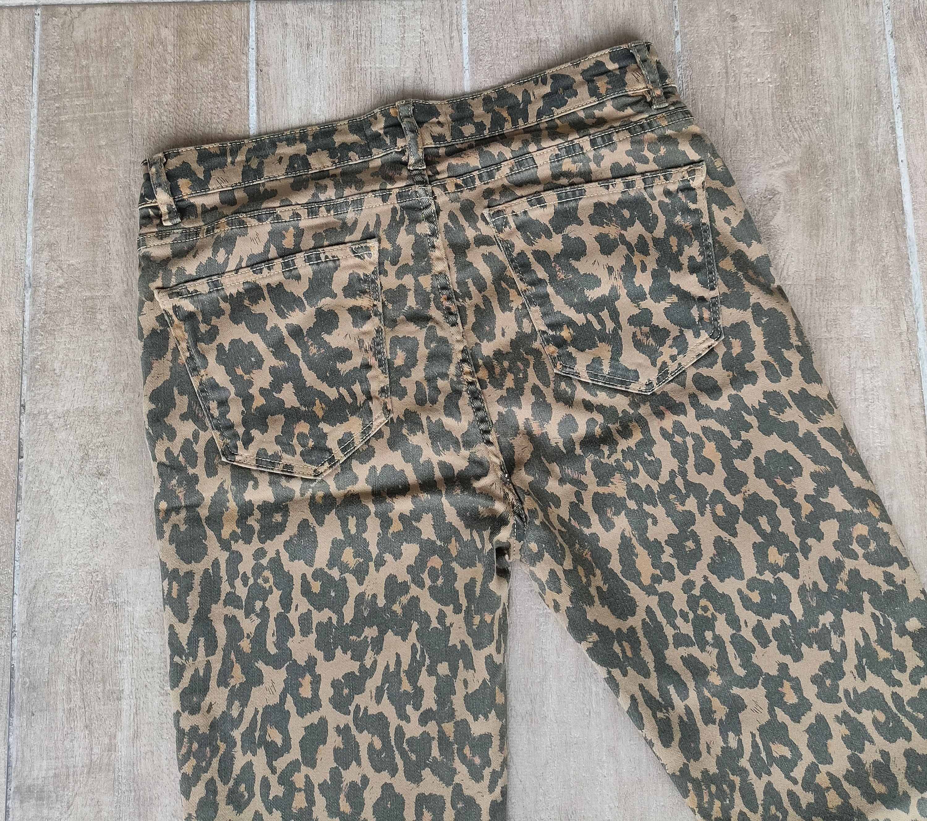 Zara Leopard Print Skinny Jeans Zara Size US 29 - 4 Thumbnail
