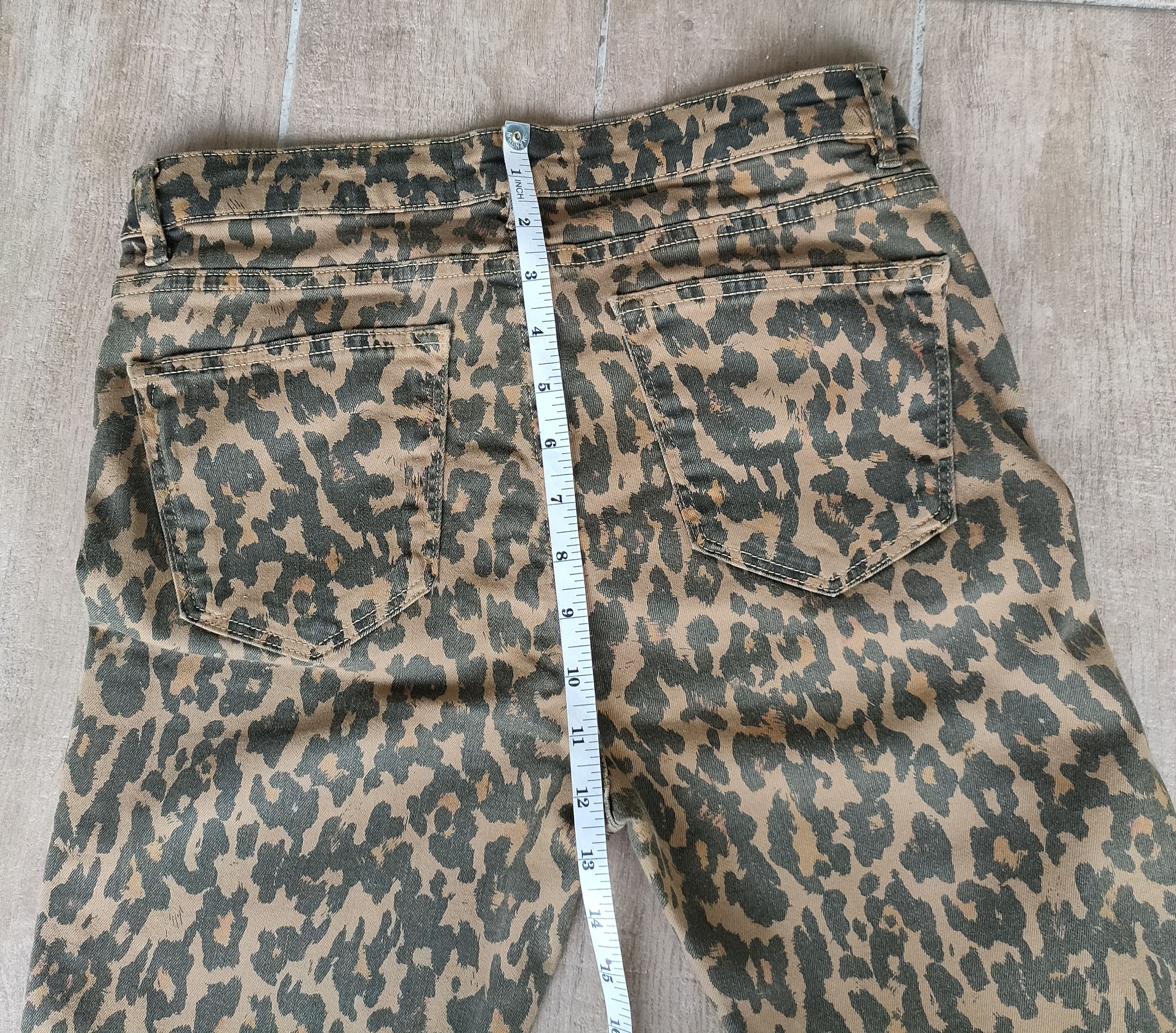 Zara Leopard Print Skinny Jeans Zara Size US 29 - 9 Thumbnail