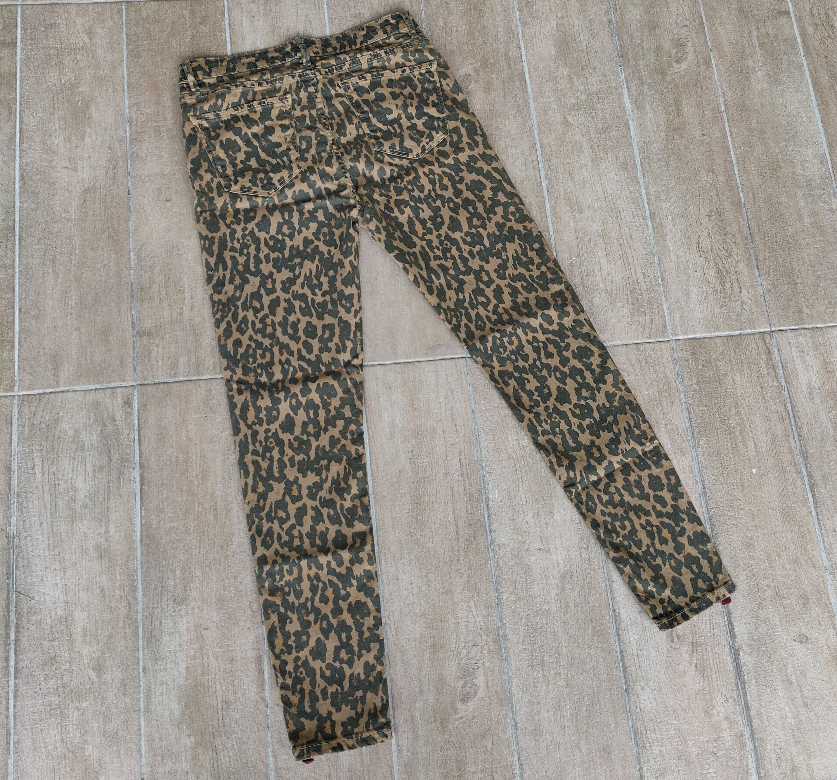 Zara Leopard Print Skinny Jeans Zara Size US 29 - 2 Thumbnail