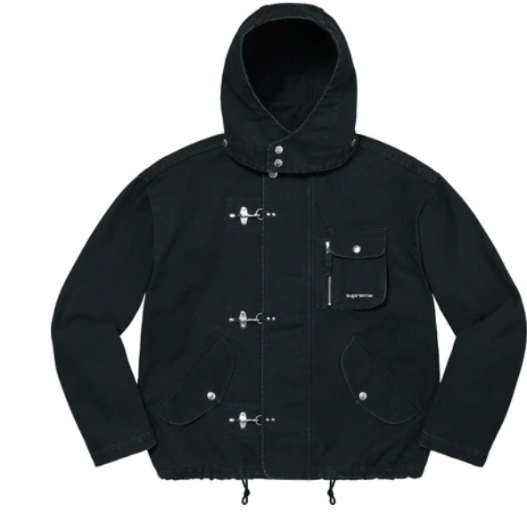 image of Supreme Canvas Clip Jacket Black Xl, Men's