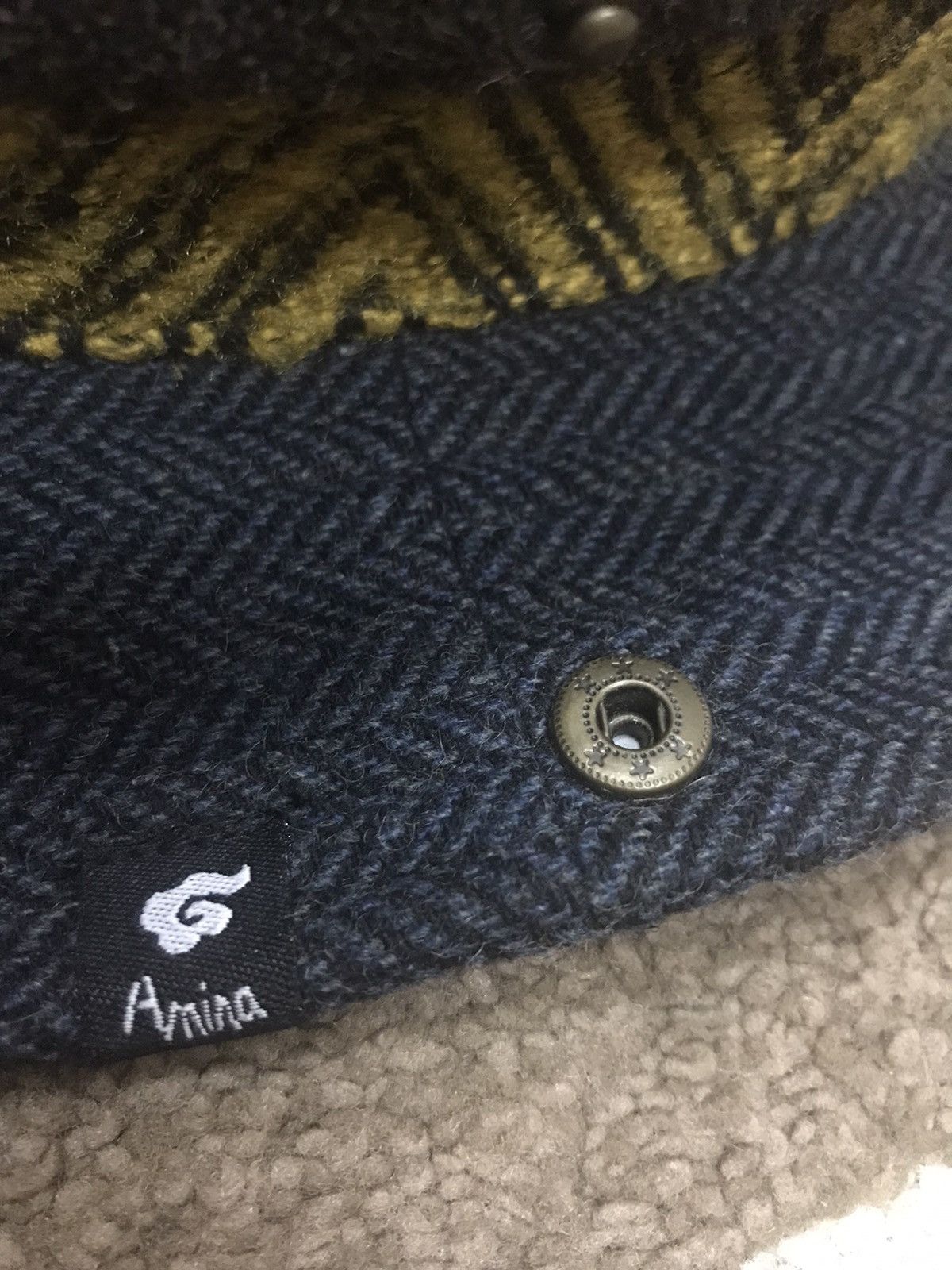 Japanese Brand Very Rare Archival Amina Multi Tones Cross Material Hat Size ONE SIZE - 5 Thumbnail