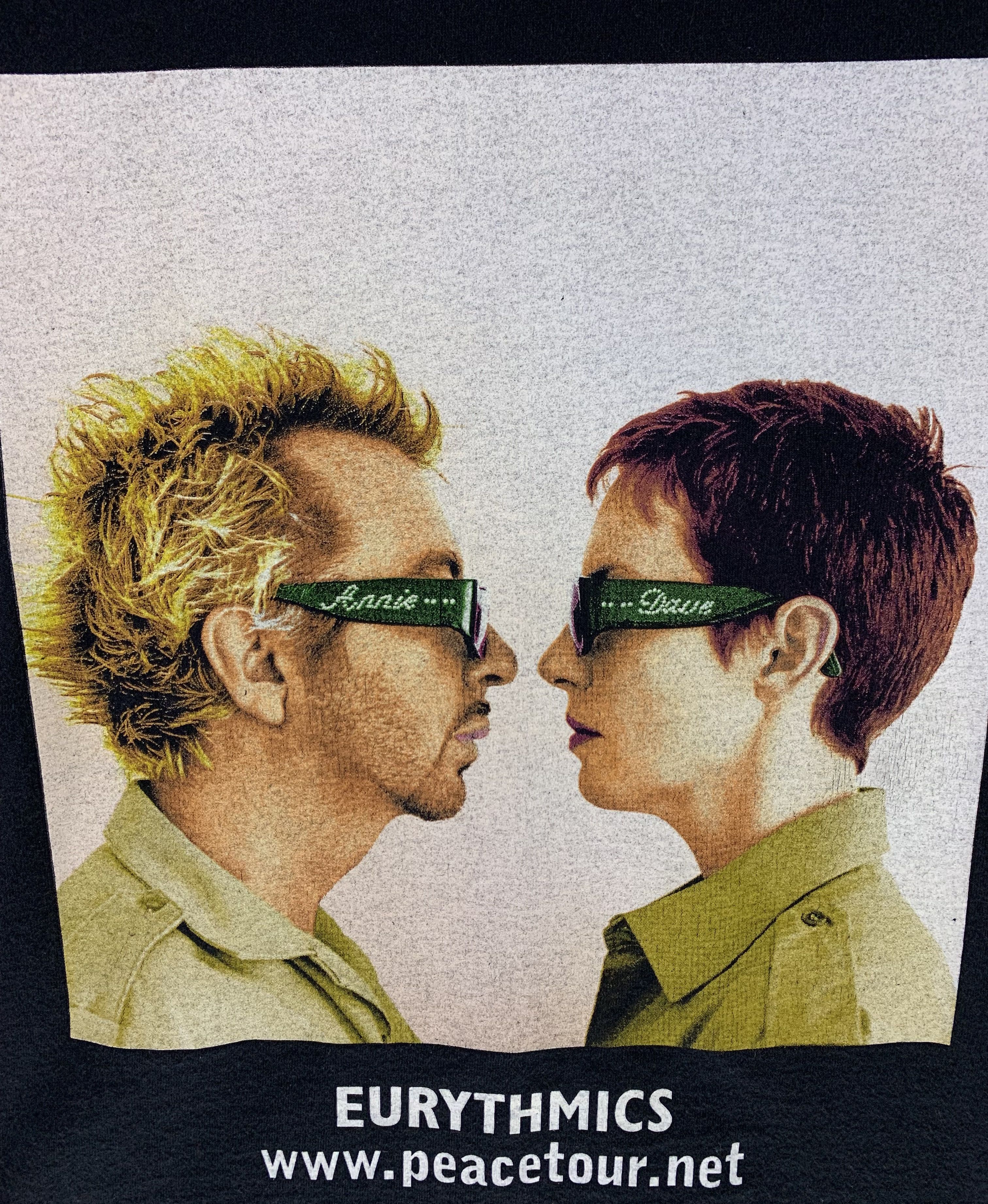 Band Tees × Vintage Eurythmics britpop duo greenpeace concert tour vtg 90s tee Size US M / EU 48-50 / 2 - 3 Thumbnail