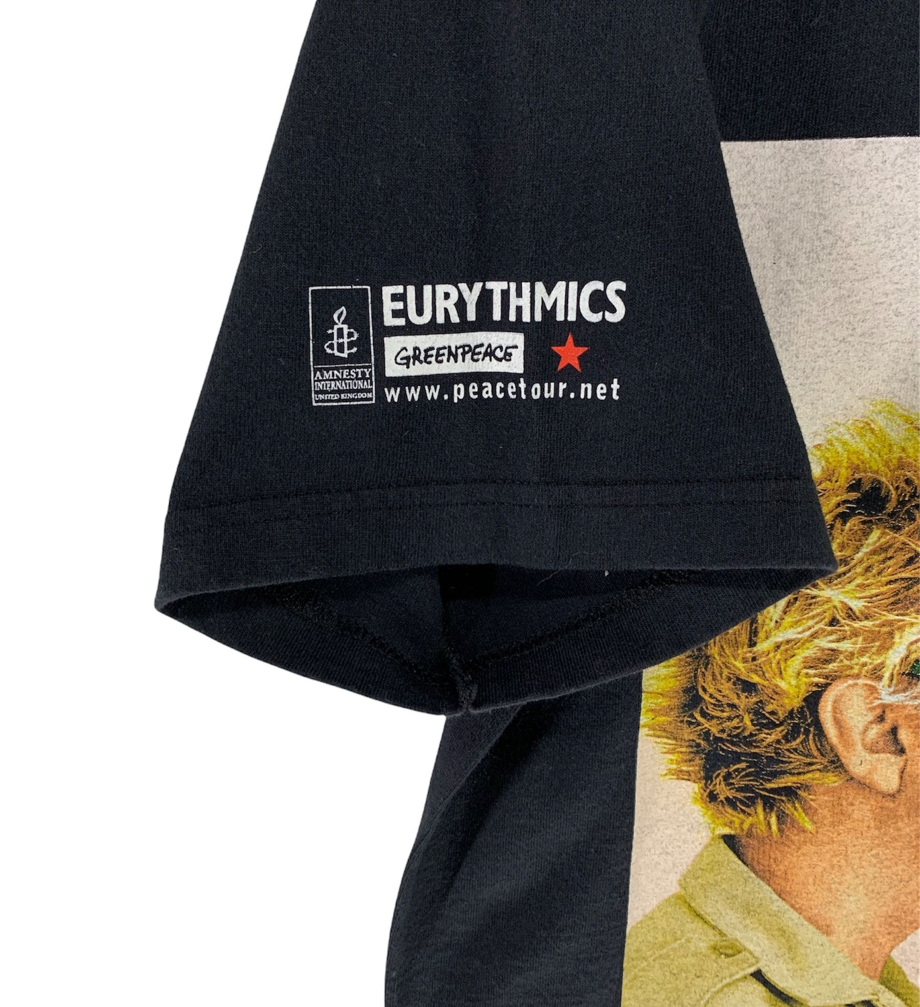 Band Tees × Vintage Eurythmics britpop duo greenpeace concert tour vtg 90s tee Size US M / EU 48-50 / 2 - 6 Thumbnail