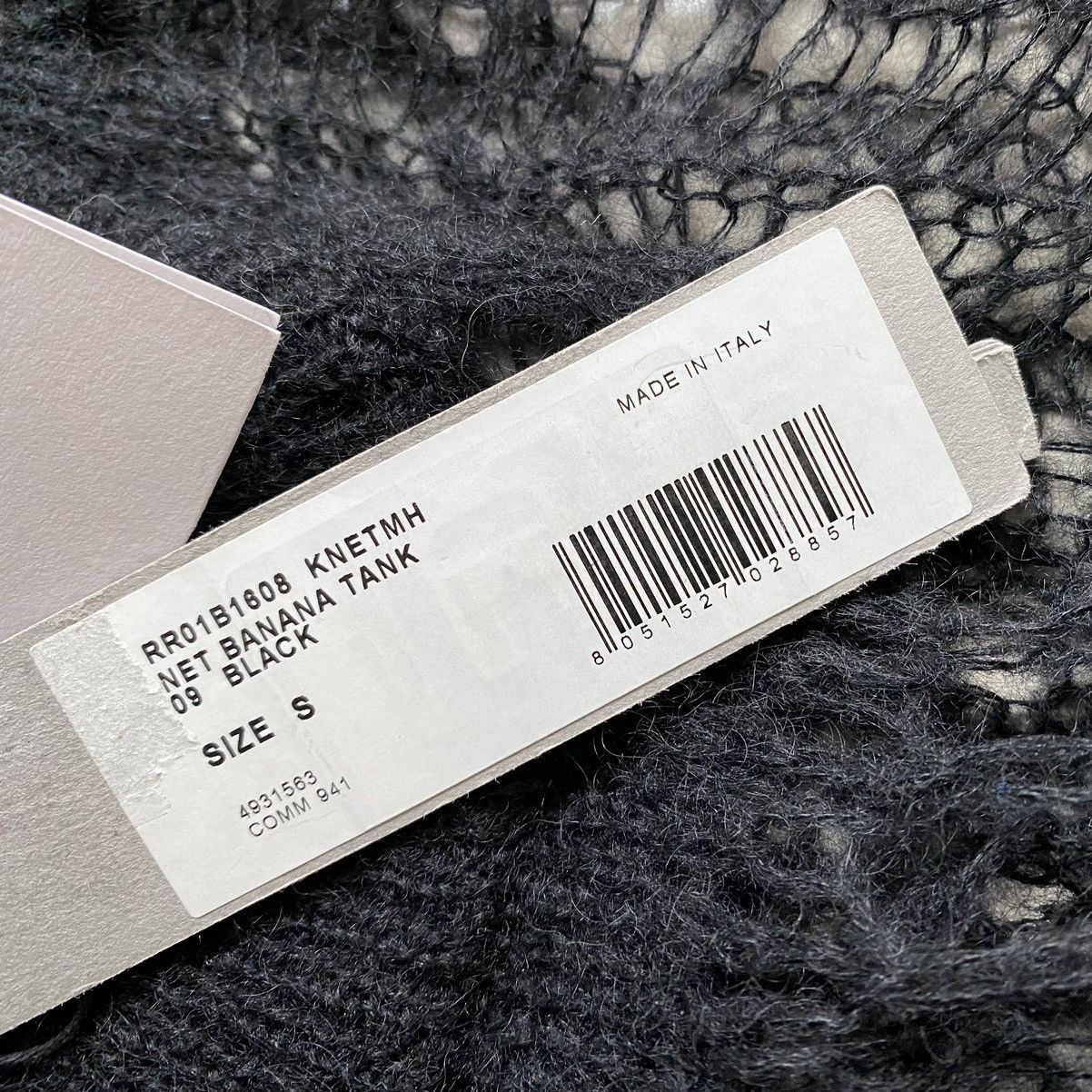 Rick Owens SS20 “Fogachine” Mohair Spider Web Banana Size US S / EU 44-46 / 1 - 10 Thumbnail