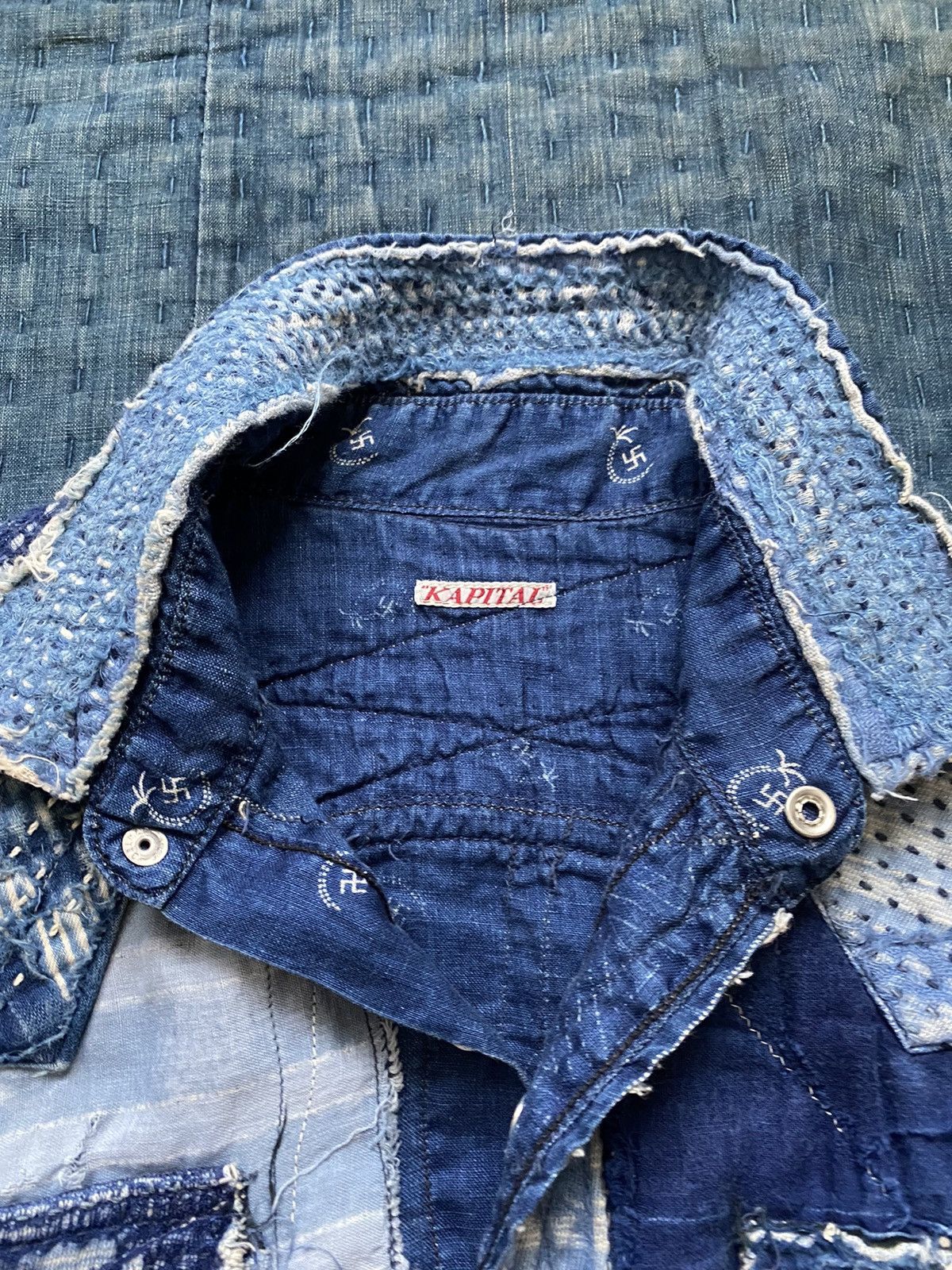 Kapital × Kapital Kountry Kapital African boro indigo patchwork western shirt kountry Size US M / EU 48-50 / 2 - 3 Thumbnail