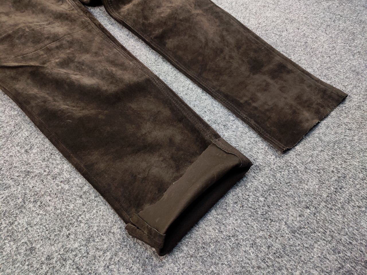 Japanese Brand Vintage 90's Japan dark brown suede leather Women's Pants Size 32" / US 10 / IT 46 - 9 Thumbnail