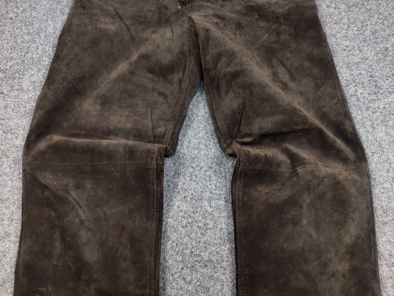 Japanese Brand Vintage 90's Japan dark brown suede leather Women's Pants Size 32" / US 10 / IT 46 - 8 Thumbnail