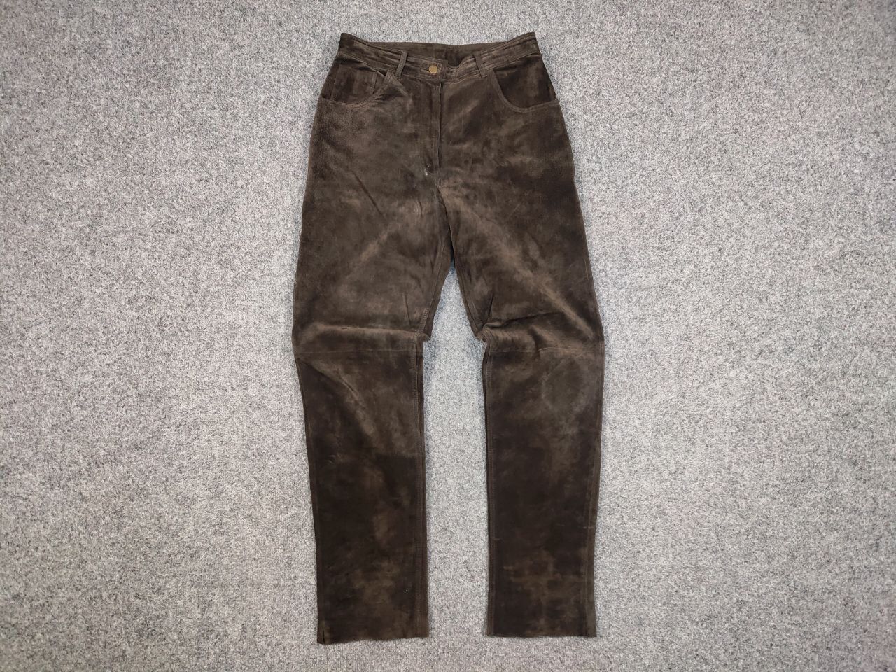 Japanese Brand Vintage 90's Japan dark brown suede leather Women's Pants Size 32" / US 10 / IT 46 - 5 Thumbnail