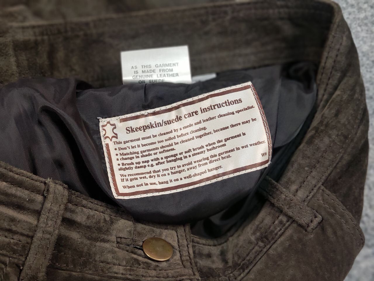 Japanese Brand Vintage 90's Japan dark brown suede leather Women's Pants Size 32" / US 10 / IT 46 - 13 Thumbnail
