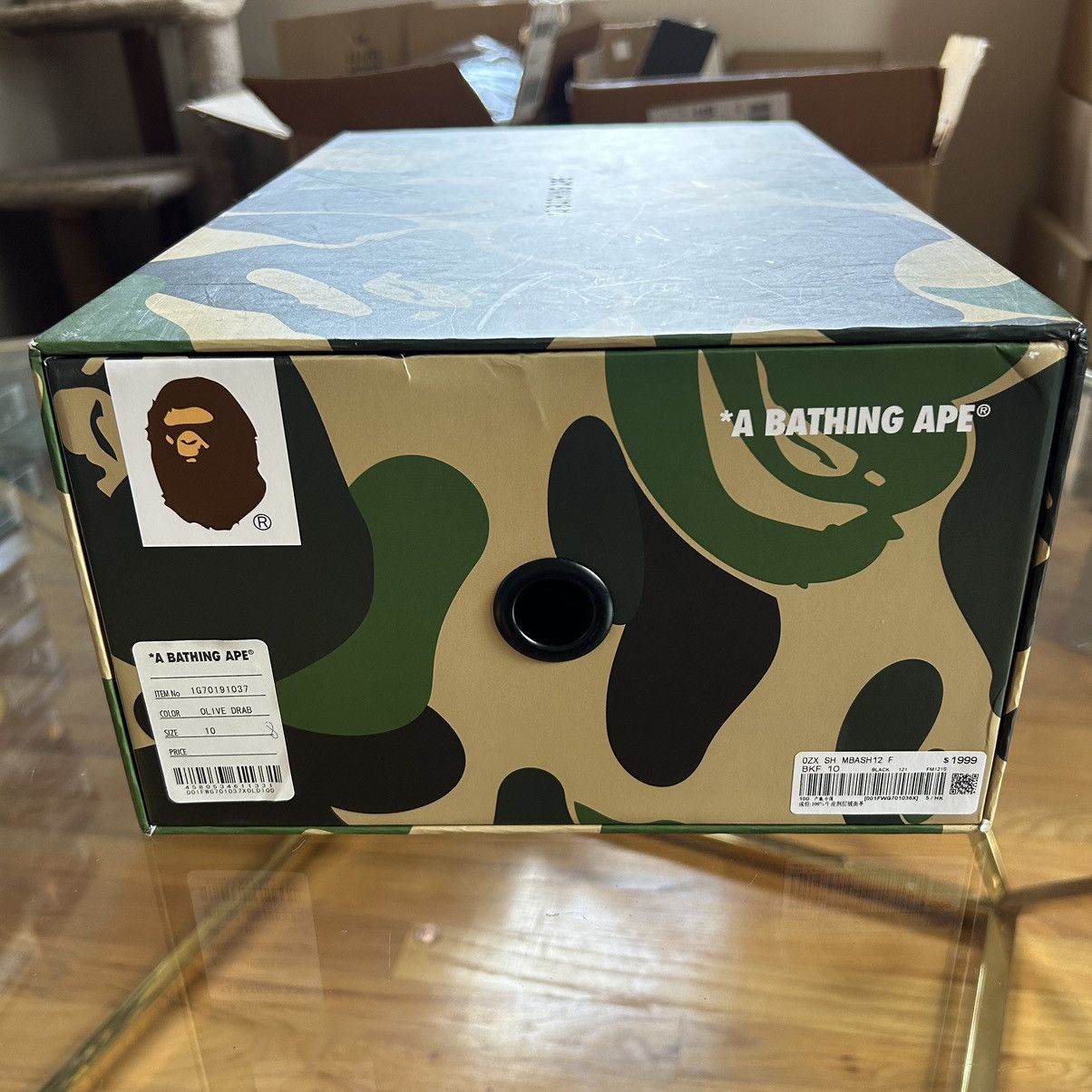 Bape 2021 SPRiNG SUMMER BLOCKSTA Hi DARK GREY OLiVE GREEN BAPESTA Size US 10 / EU 43 - 22 Thumbnail