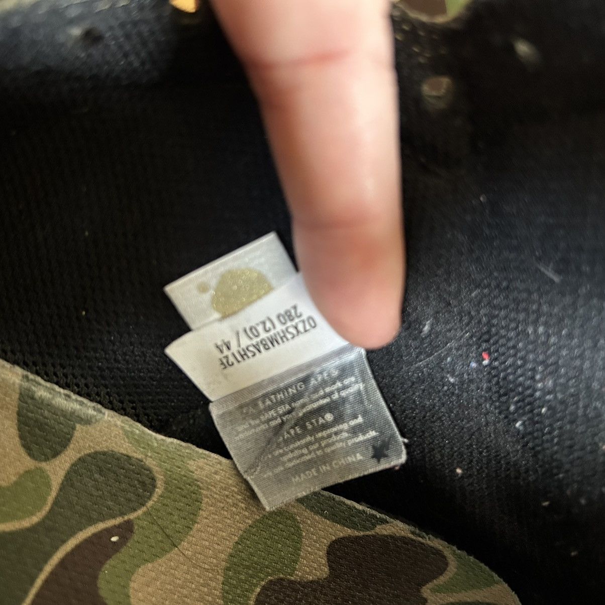 Bape 2021 SPRiNG SUMMER BLOCKSTA Hi DARK GREY OLiVE GREEN BAPESTA Size US 10 / EU 43 - 17 Thumbnail